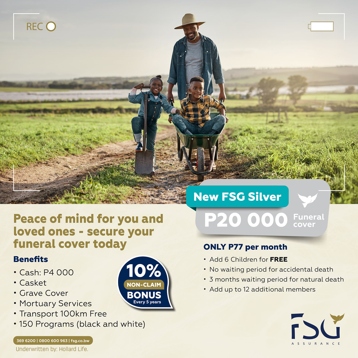 FSG Limited Botswana Facebook ad: Chat with us