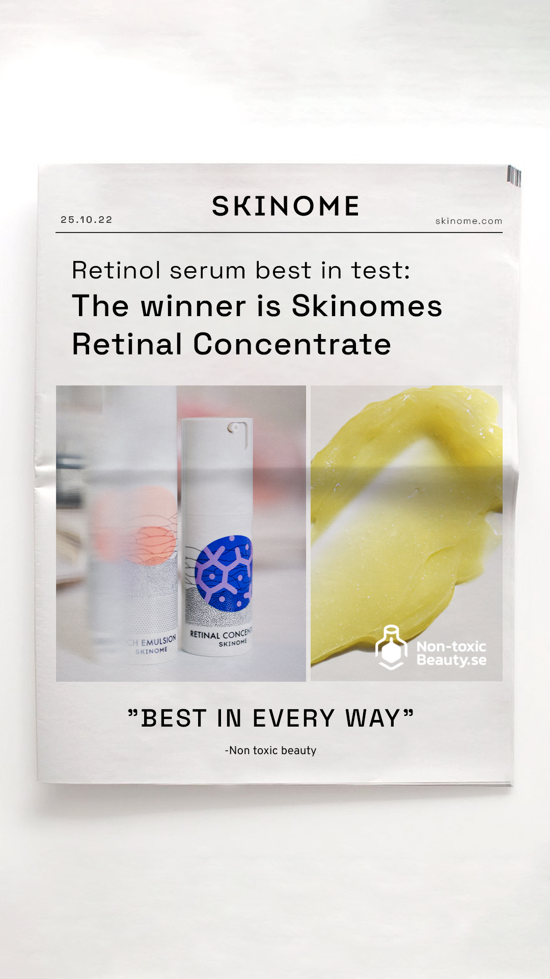 Skinome Facebook ad