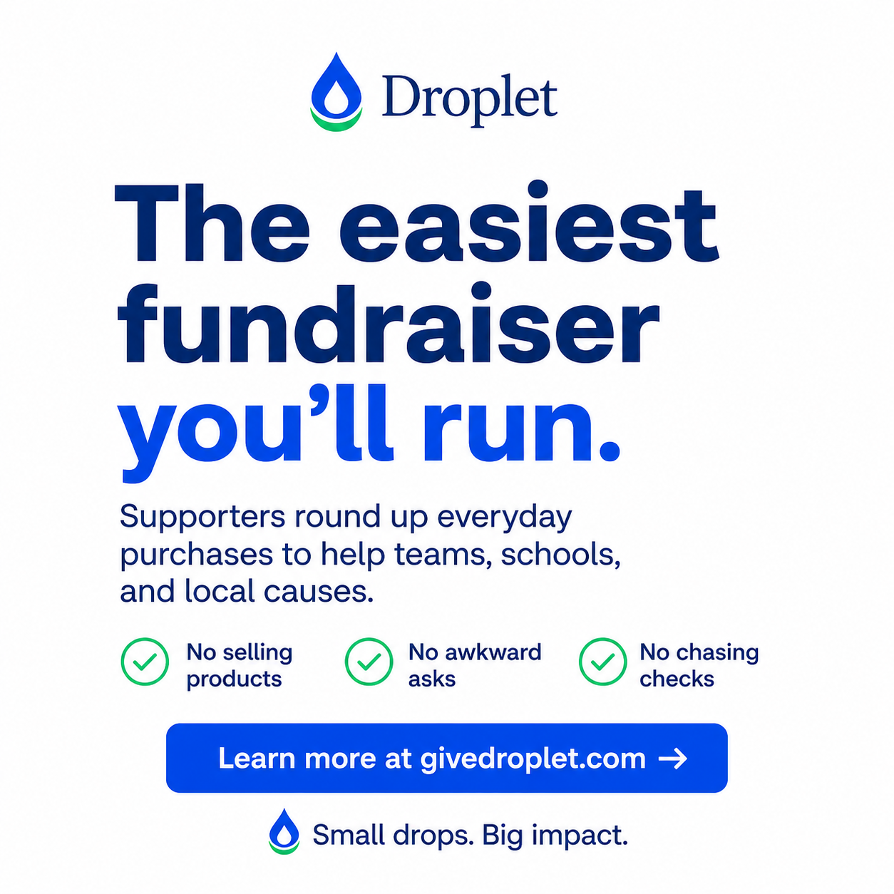 Droplet - Effortless Fundraising Facebook ad