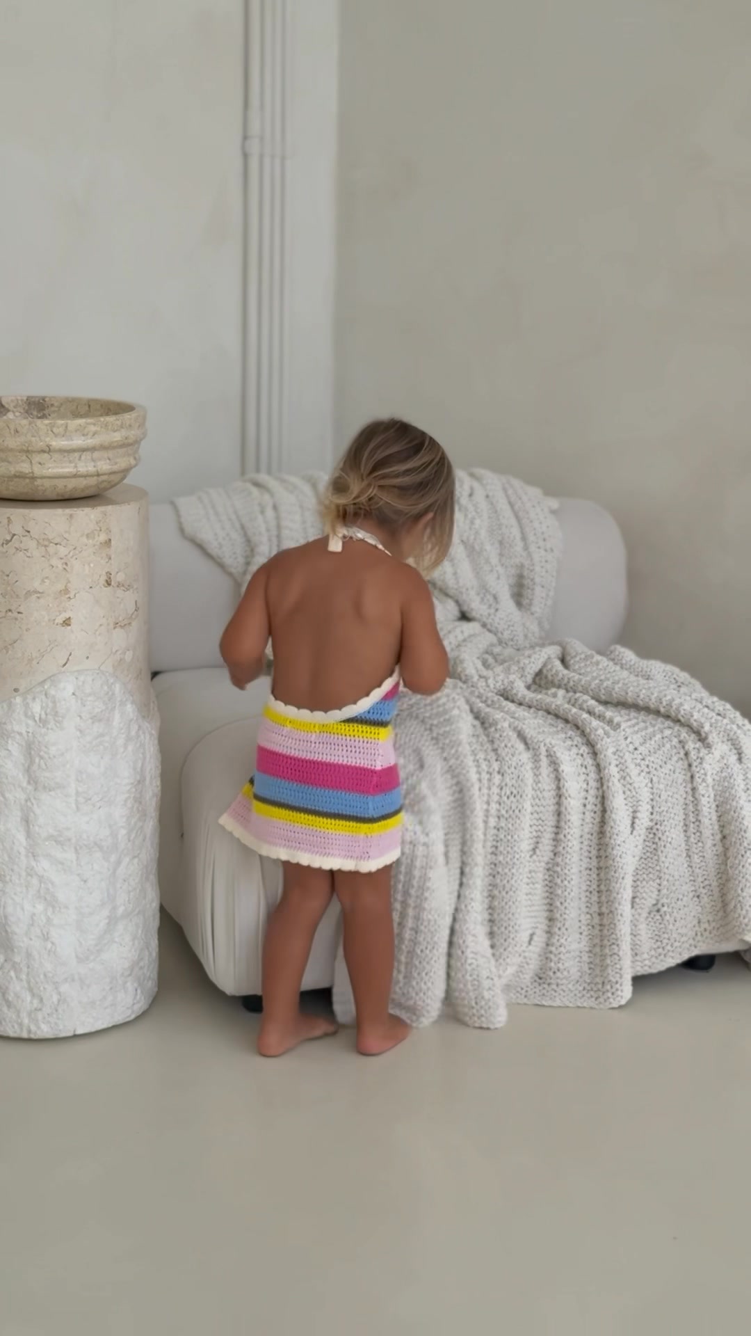 Noni the label Facebook ad: BIRDIE HALTER DRESS - HAVANA STRIPE