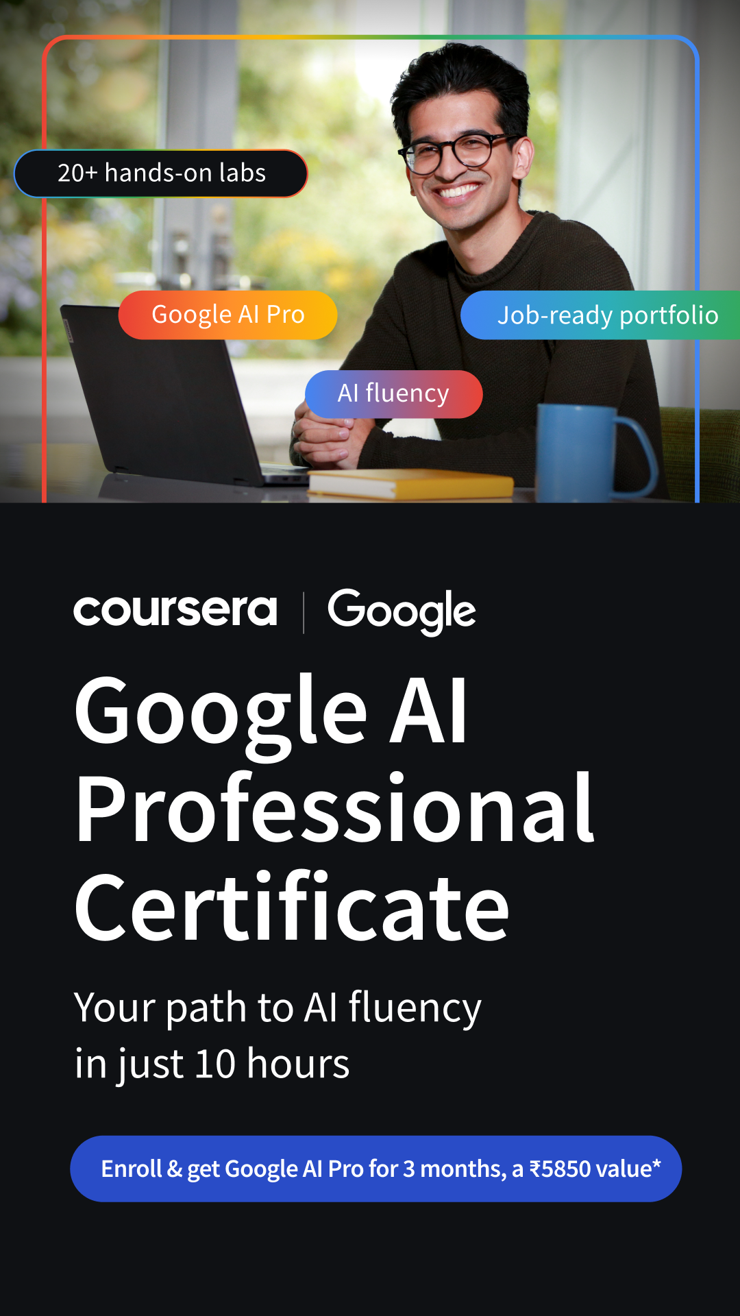 Coursera Facebook ad