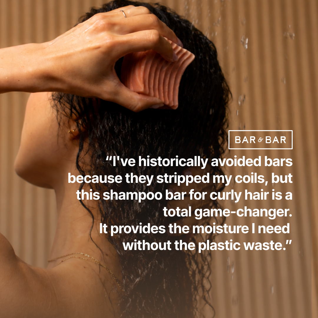 Bar and Bar Facebook ad: Curly Hair Shampoo & Conditioner Bars