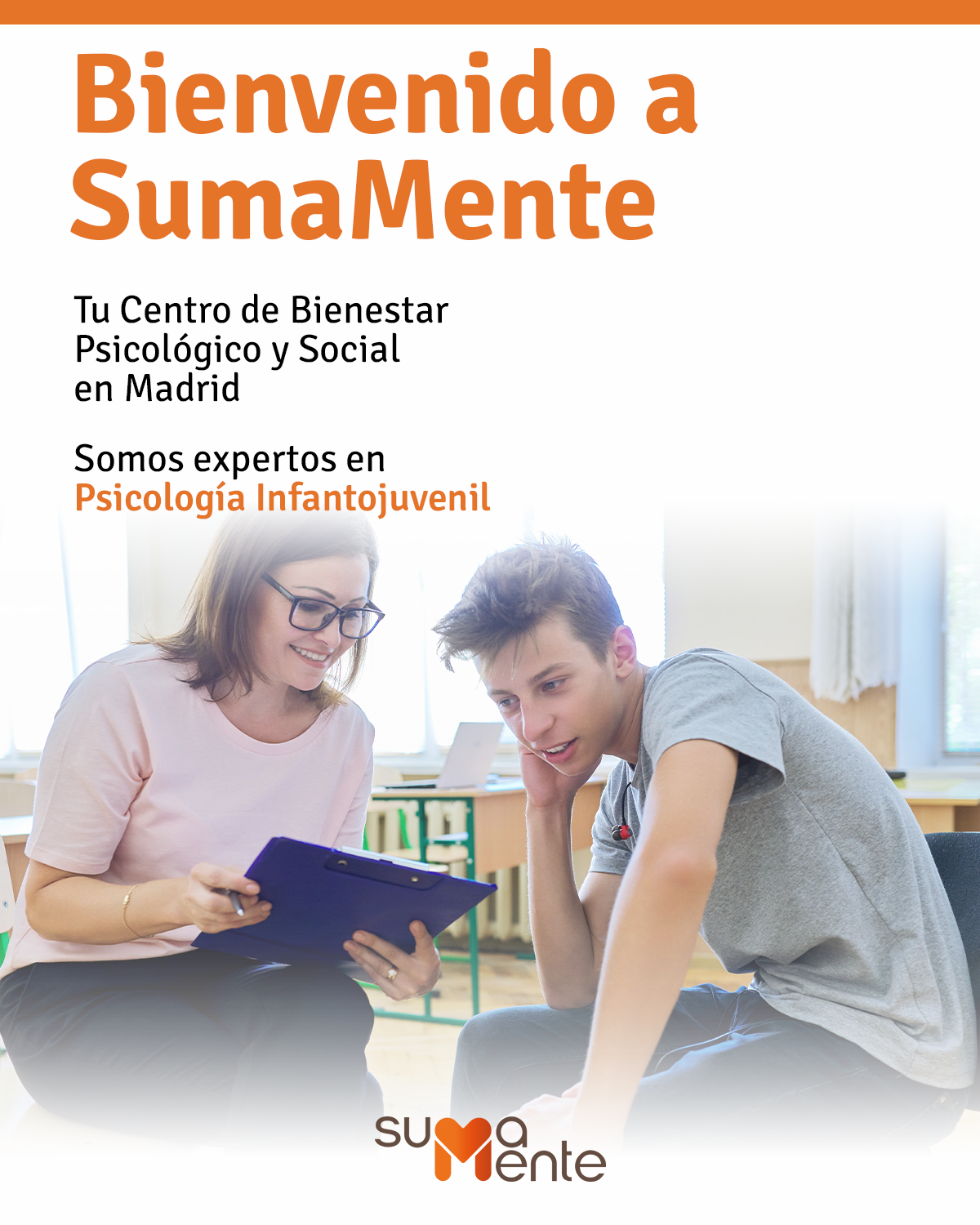 Sumamente Centro de Bienestar y Salud Psicosocial Facebook ad: Apoyo infantojuvenil