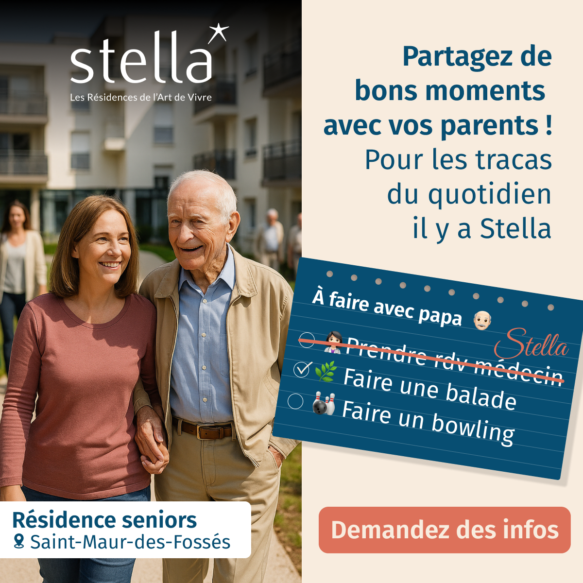 Stella Résidences Seniors Facebook ad