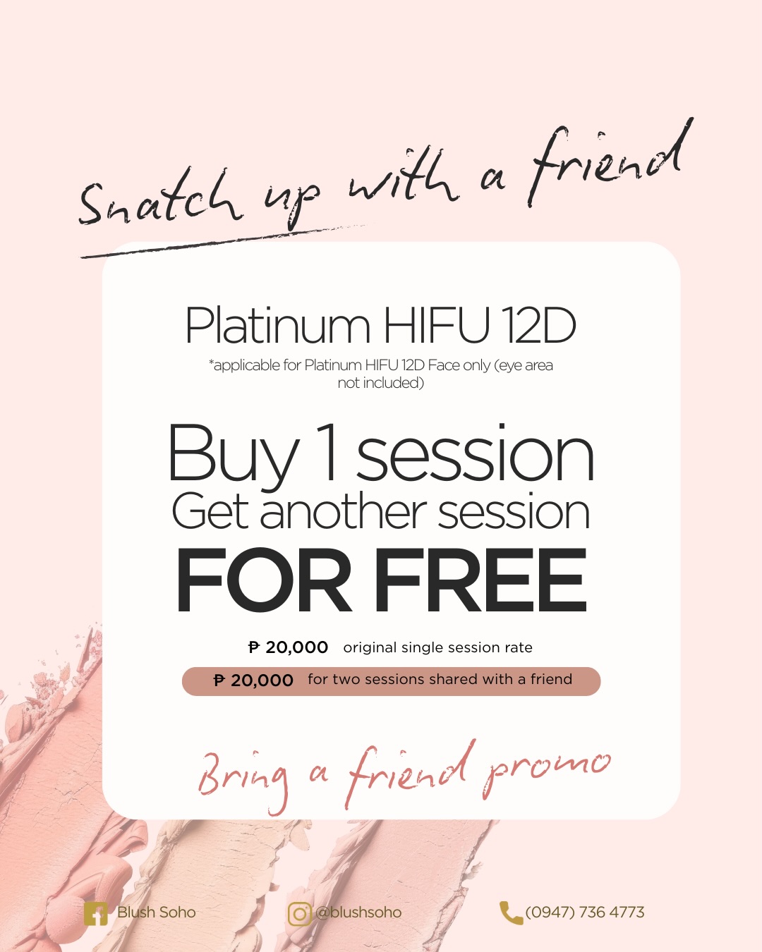 Blush Soho Facebook ad: Chat with us