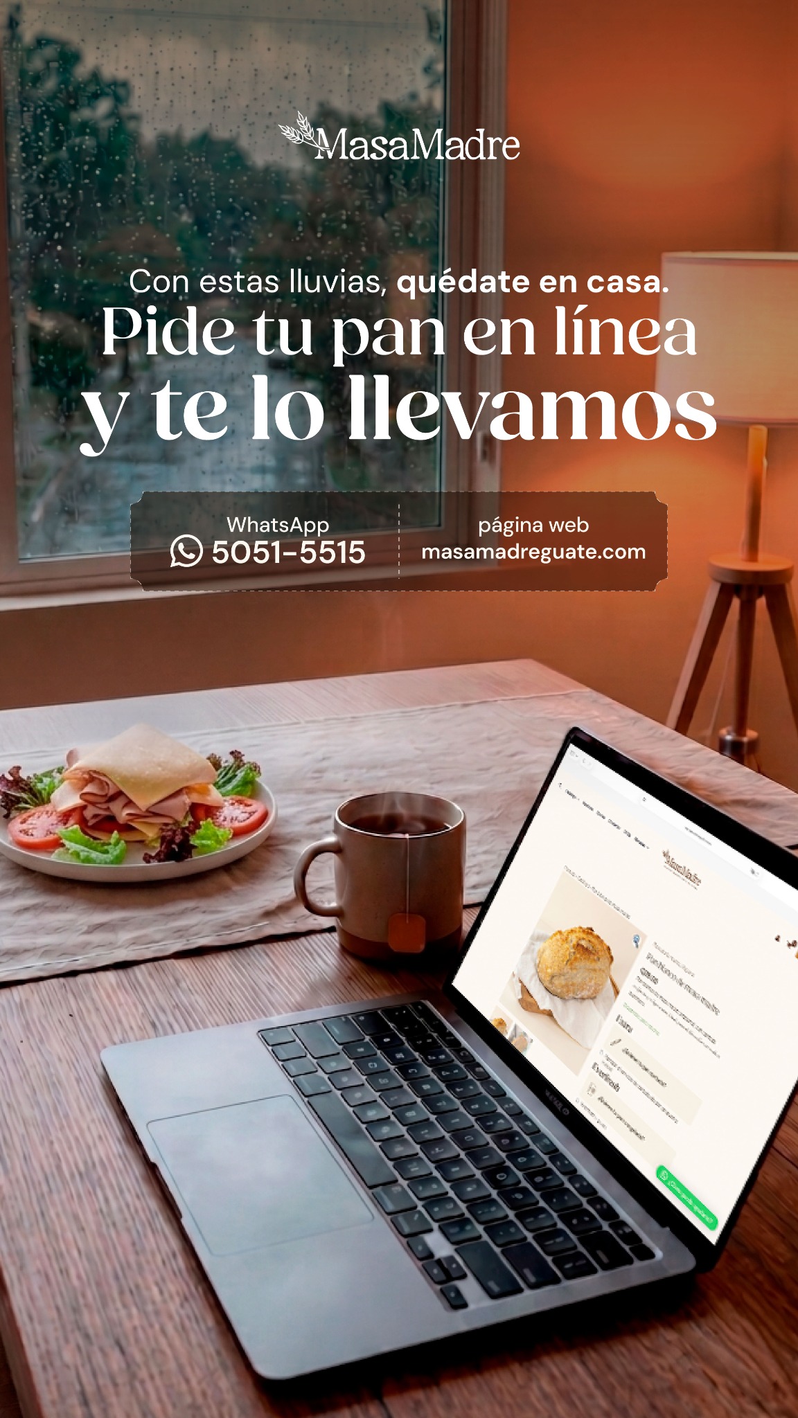MasaMadre Sourdough Bakery & Deli Facebook ad: Pide tu pan sin salir de casa