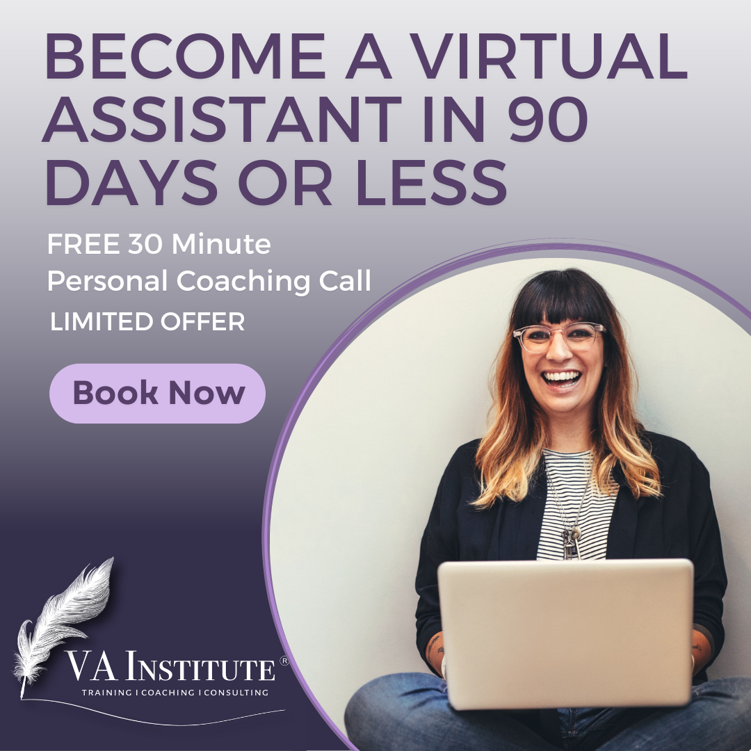VA Institute Facebook ad: Become a Virtual Assistant