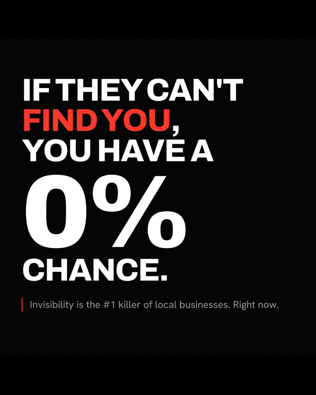 The Visibility Engine Facebook ad: Your business can be great and still be…