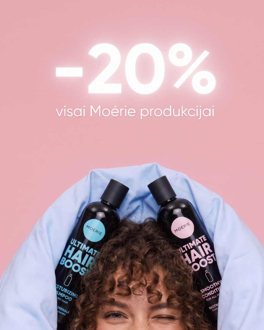 Moérie Beauty Facebook ad: -20% Visiems Produktams