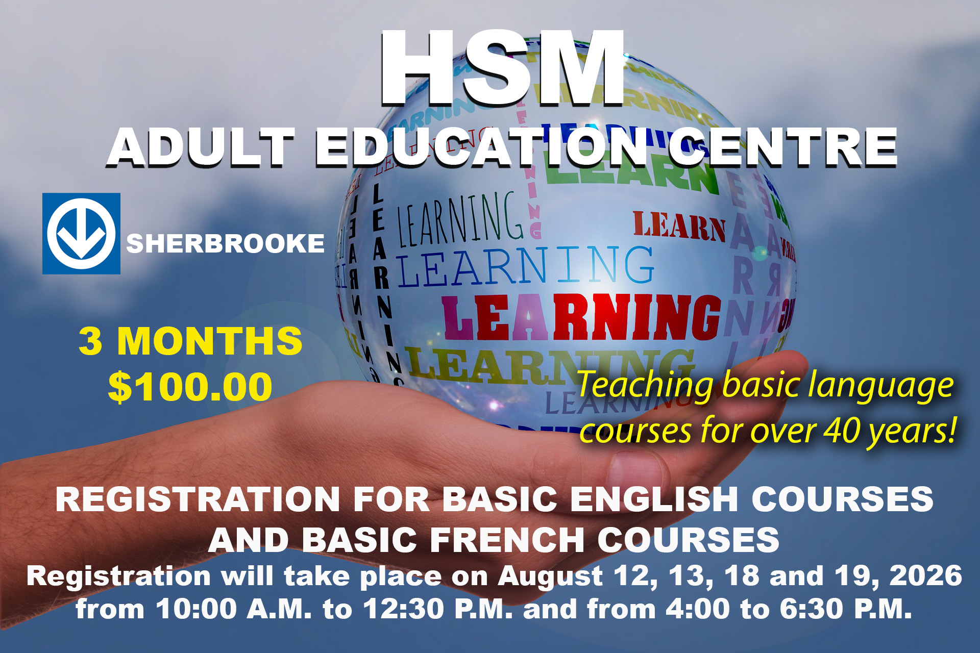 HSM Adult Education Centre Facebook ad
