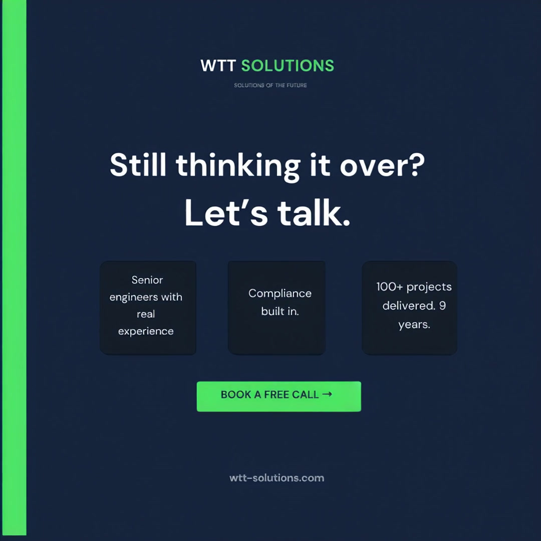 WTT Solutions Facebook ad: Dedicated Dev Team for Growing Companies