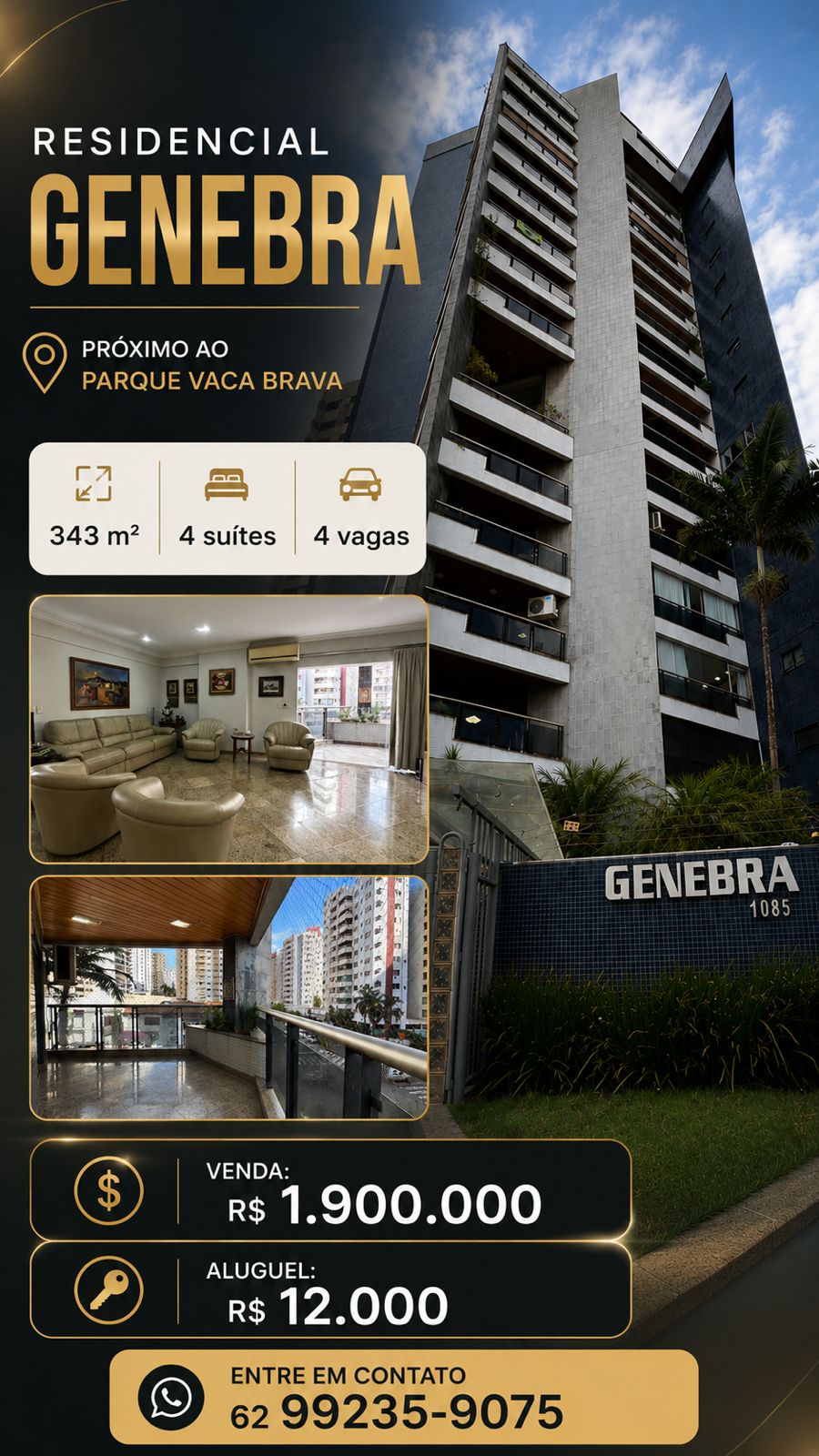 Juliana Machado Imóveis Facebook ad: Agende sua visita pelo Whatsapp