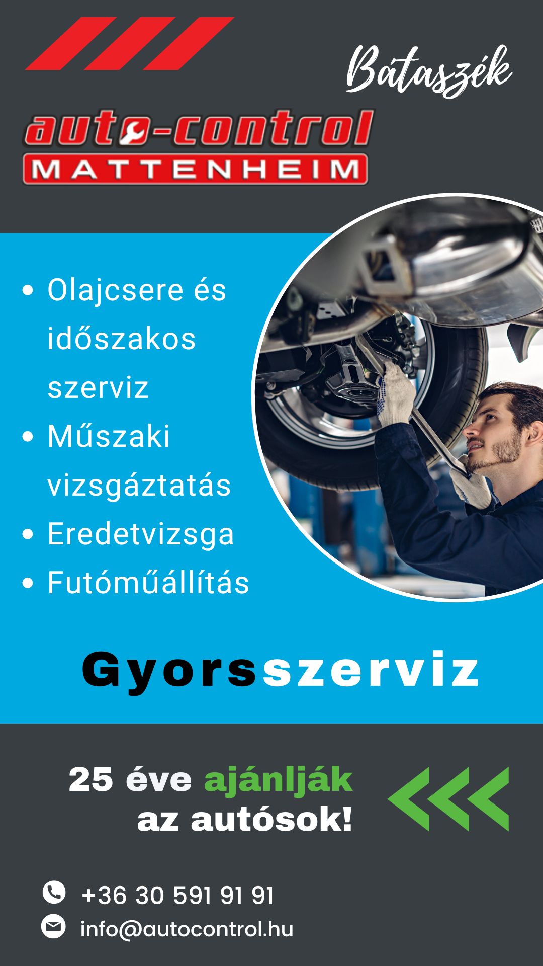 Mattenheim Auto Control Kft. Facebook ad: Fontosak számunkra az ügyfeleink.