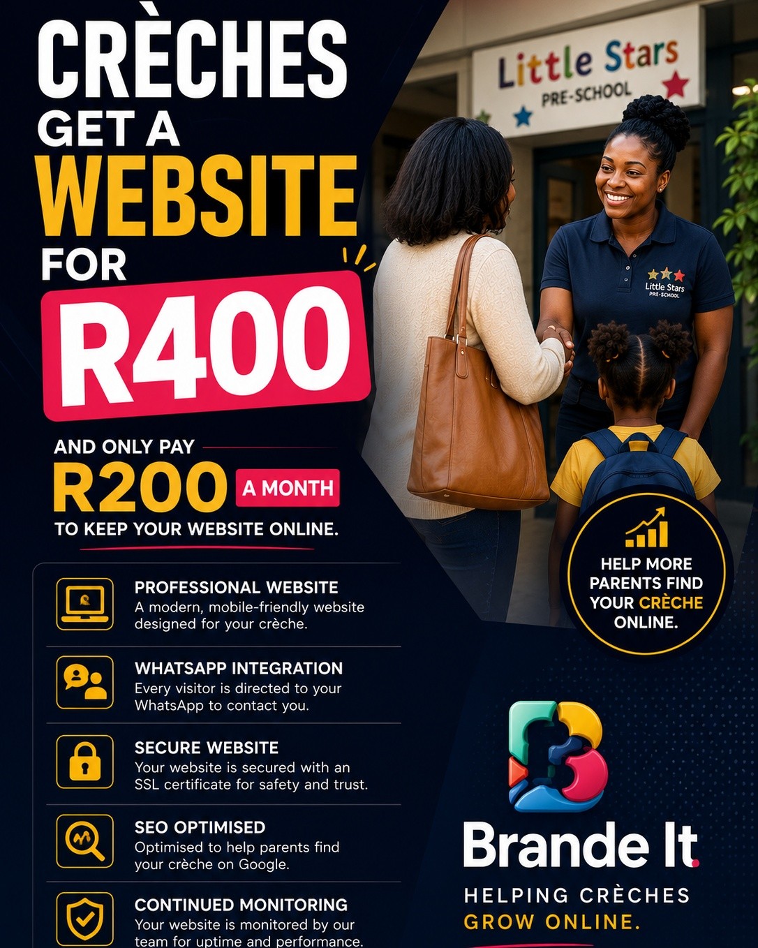 Brande it Facebook ad: A great crèche deserves to be seen.