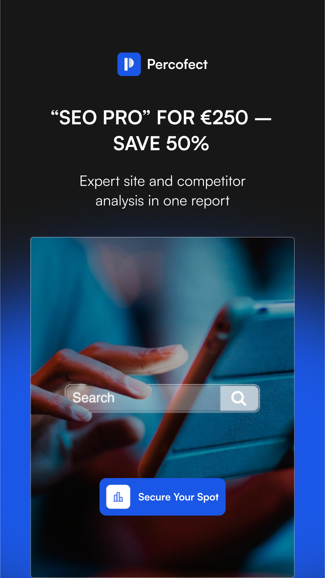 Percofect Facebook ad