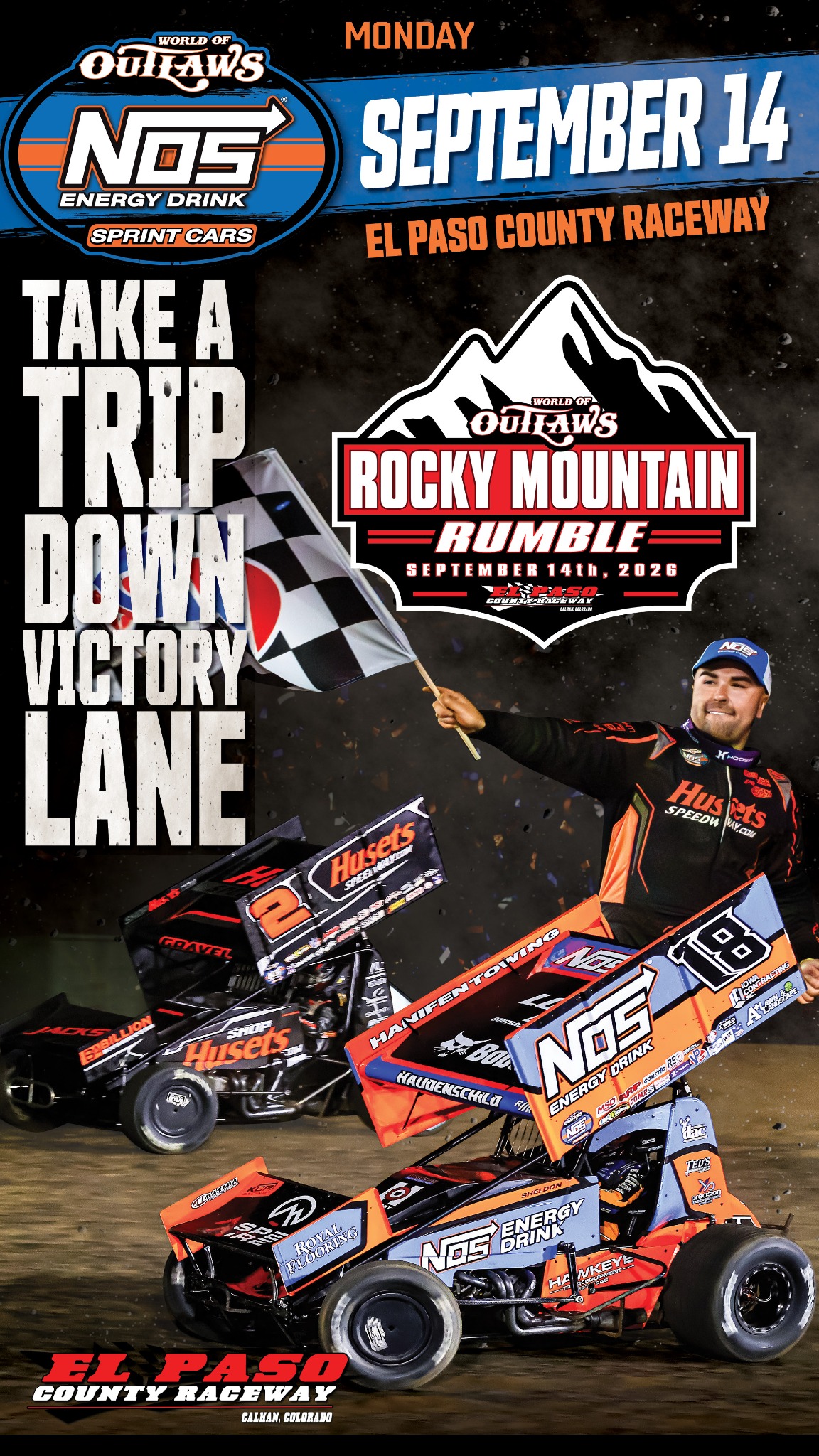 World of Outlaws Sprint Car Series Facebook ad: COLORADO This one's for YOU!