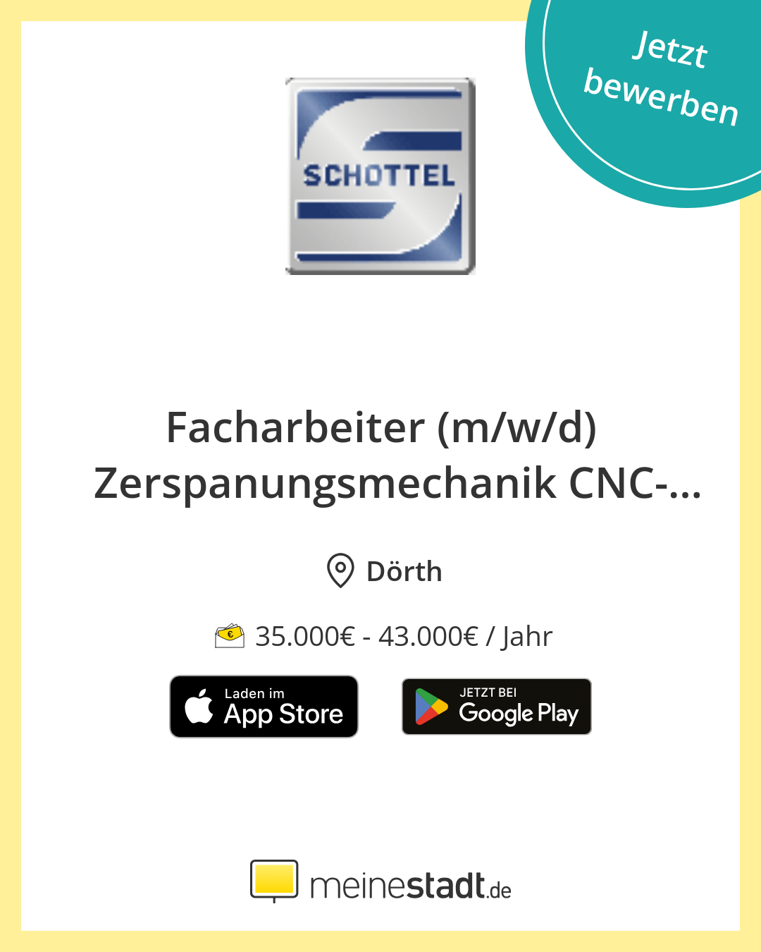 meinestadt.de - Jobs in deiner Nähe Facebook ad: Dein neuer Job wartet