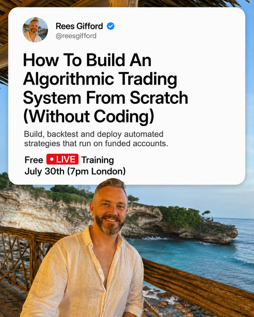 Traders Coaching Facebook ad: LIVE Training