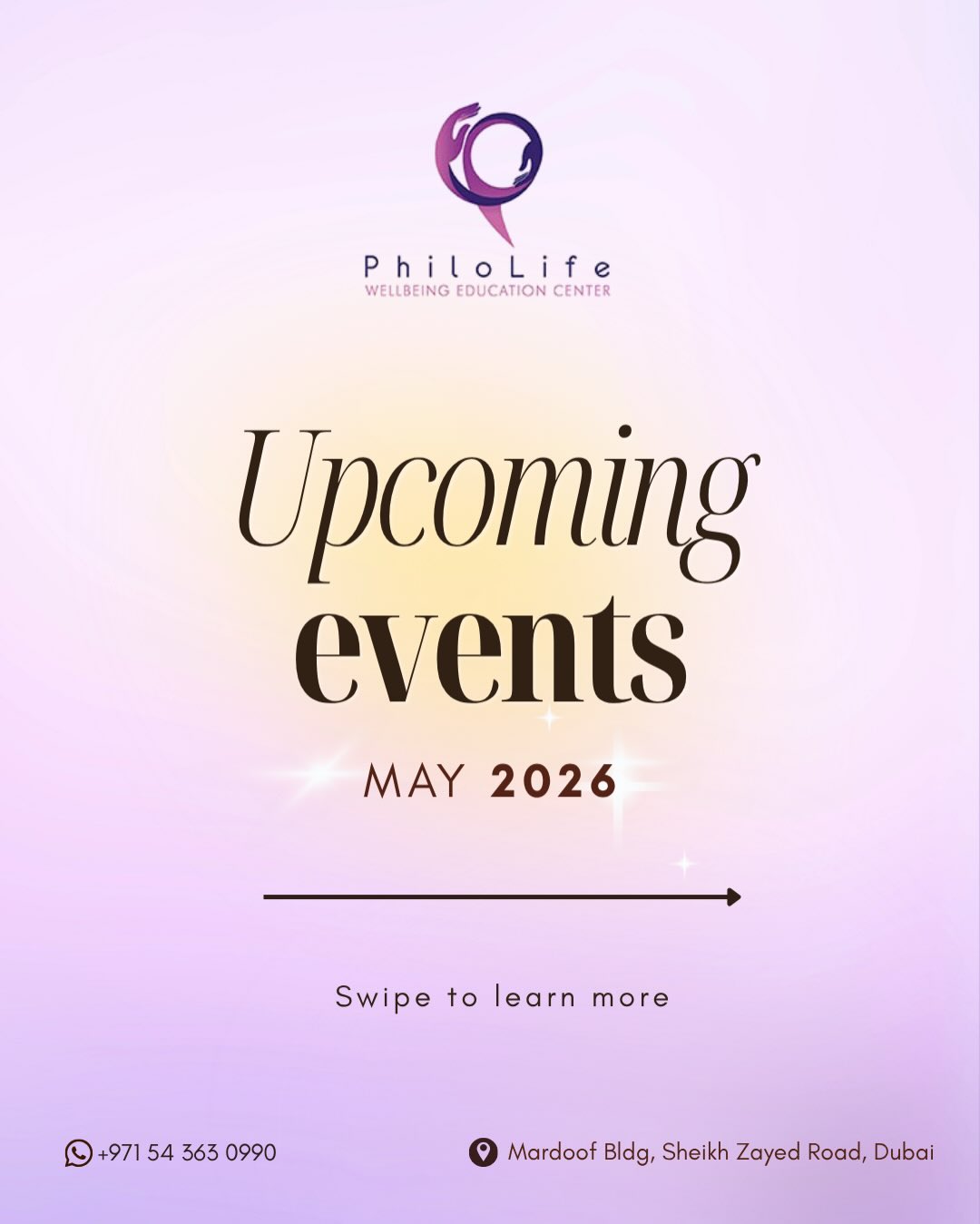 PhiloLife Wellbeing Facebook ad: May is here… and so are new spaces…