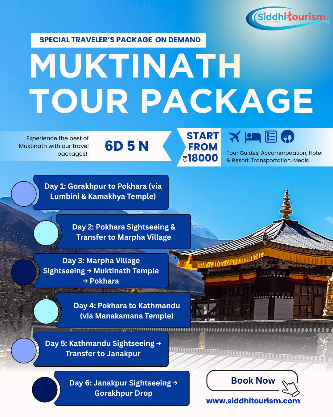 Siddhi tourisum Facebook ad: Customized Muktinath Tour Packages
