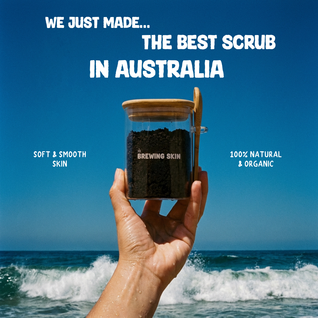 Brewing Skin Facebook ad: Australia's best body scrub. We said it.