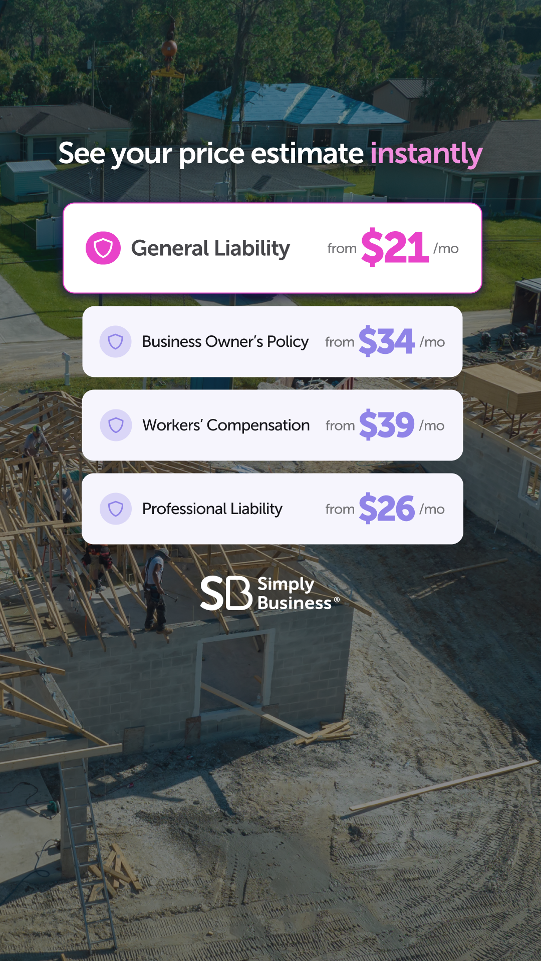 Simply Business US Facebook ad