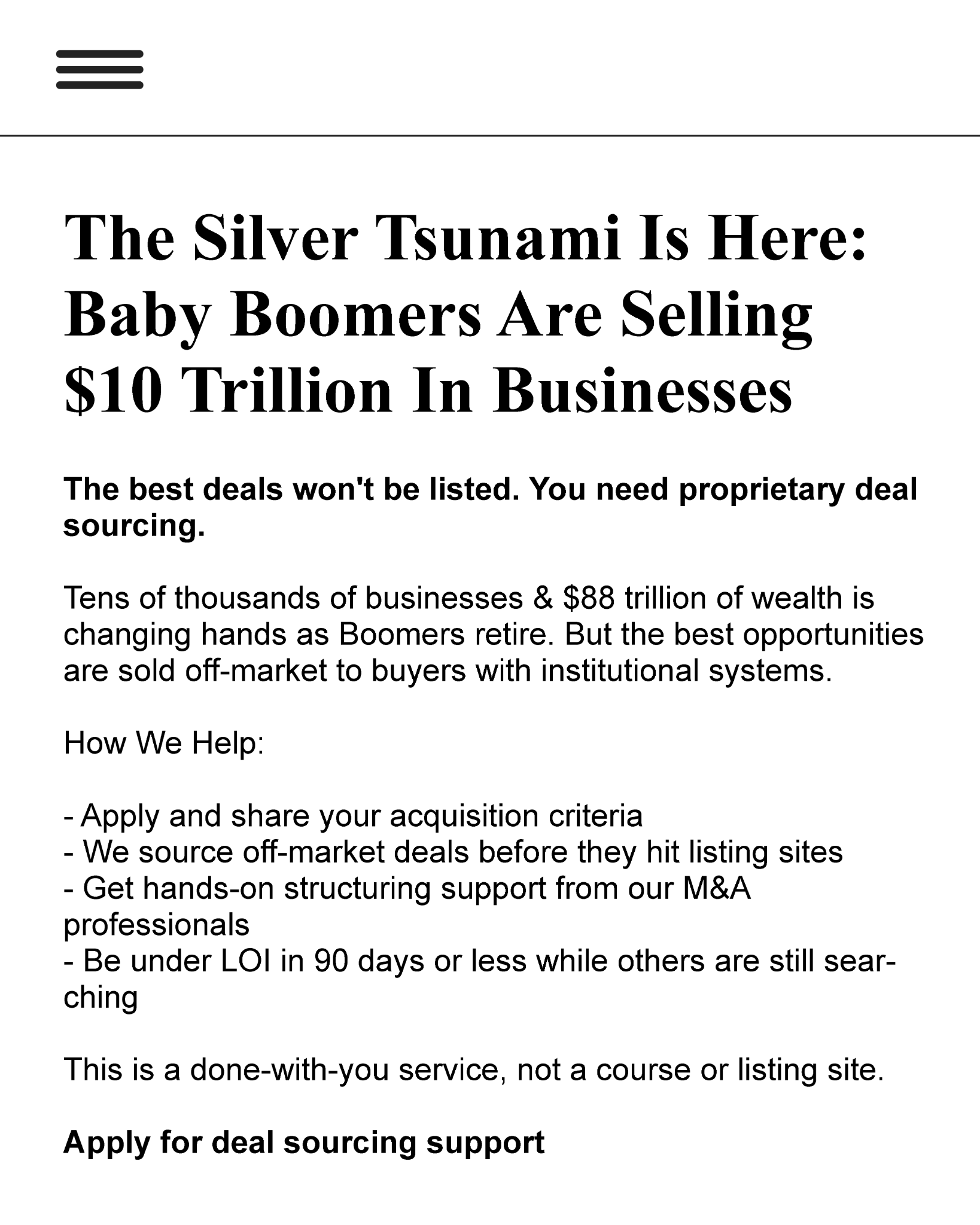 Munera Ventures Facebook ad