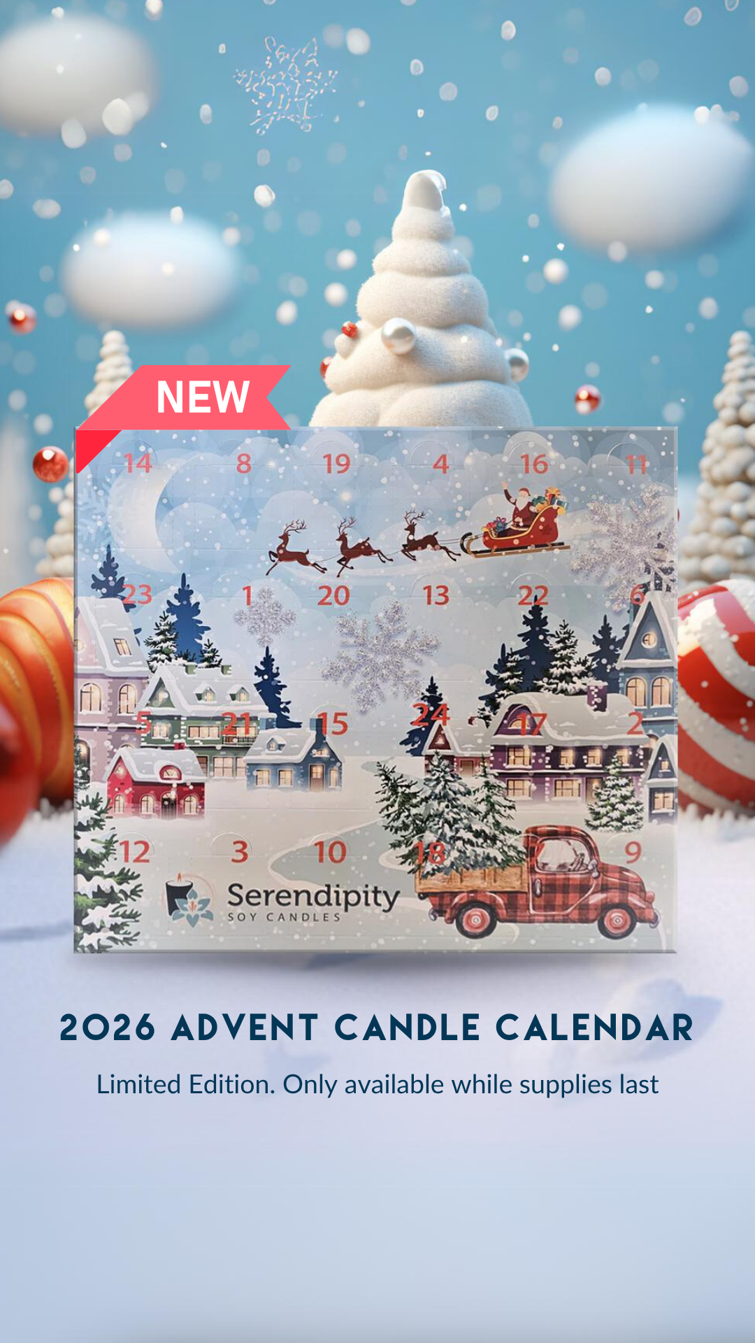 The Serendipity Candle Factory Facebook ad: The Serendipity Advent Candle Calendar