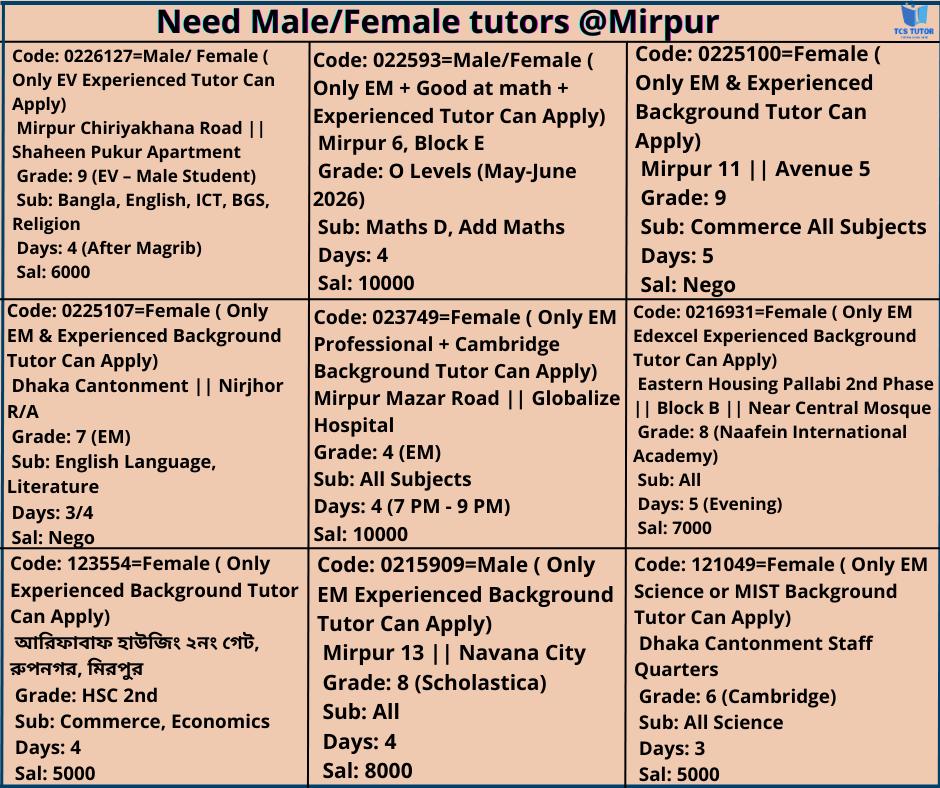 Tutor Club Site -Tuitions Facebook ad