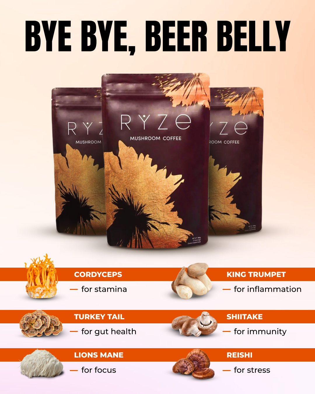 RYZE Superfoods Facebook ad