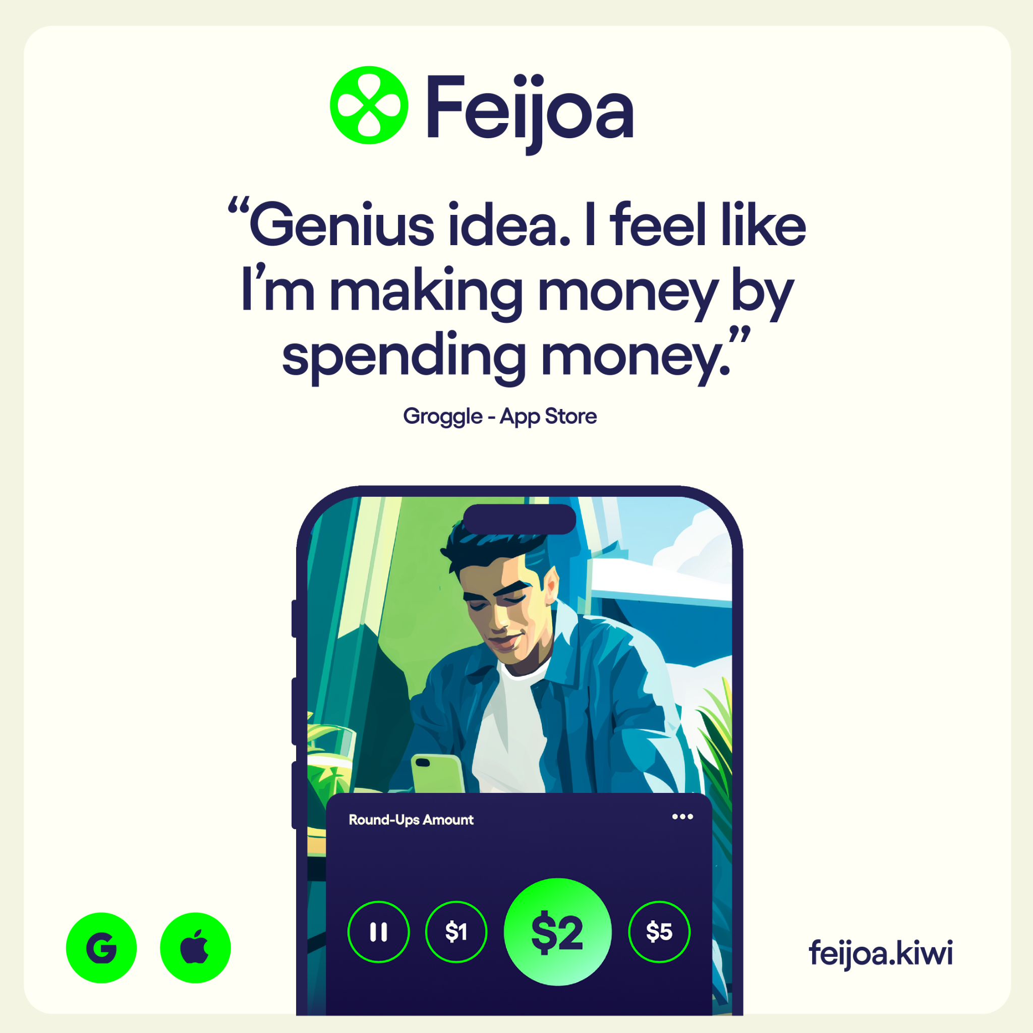 Feijoa Facebook ad: Feijoa | Save as You Spend