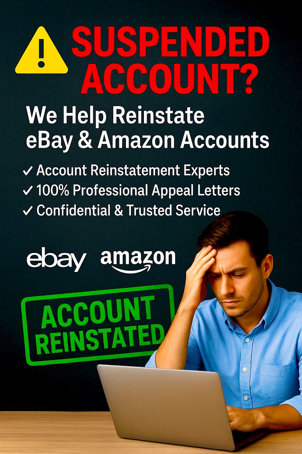 Amazon reinstatement expert Facebook ad