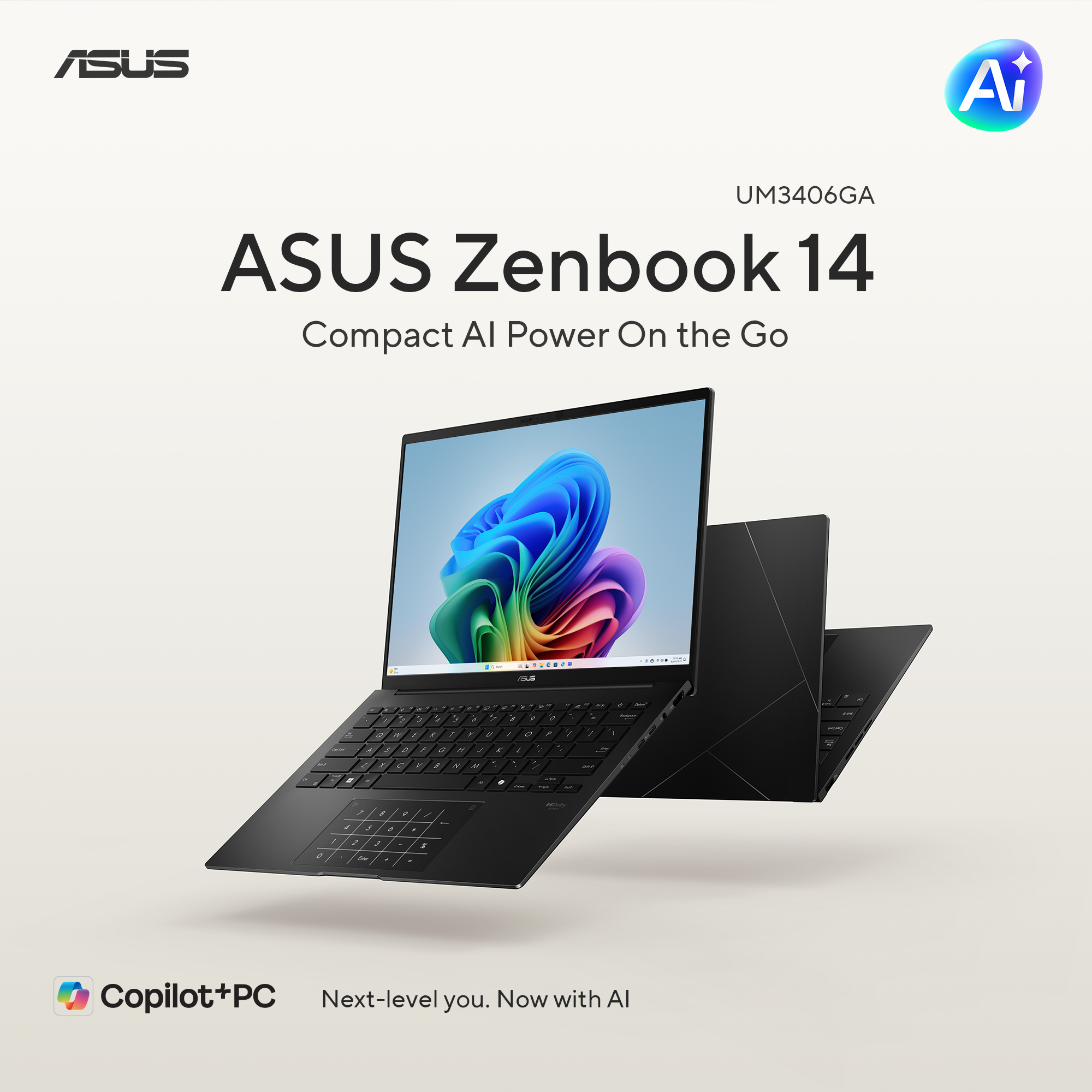 ASUS Facebook ad: Meet the ASUS Zenbook 14 (UM3406GA), your perfect…