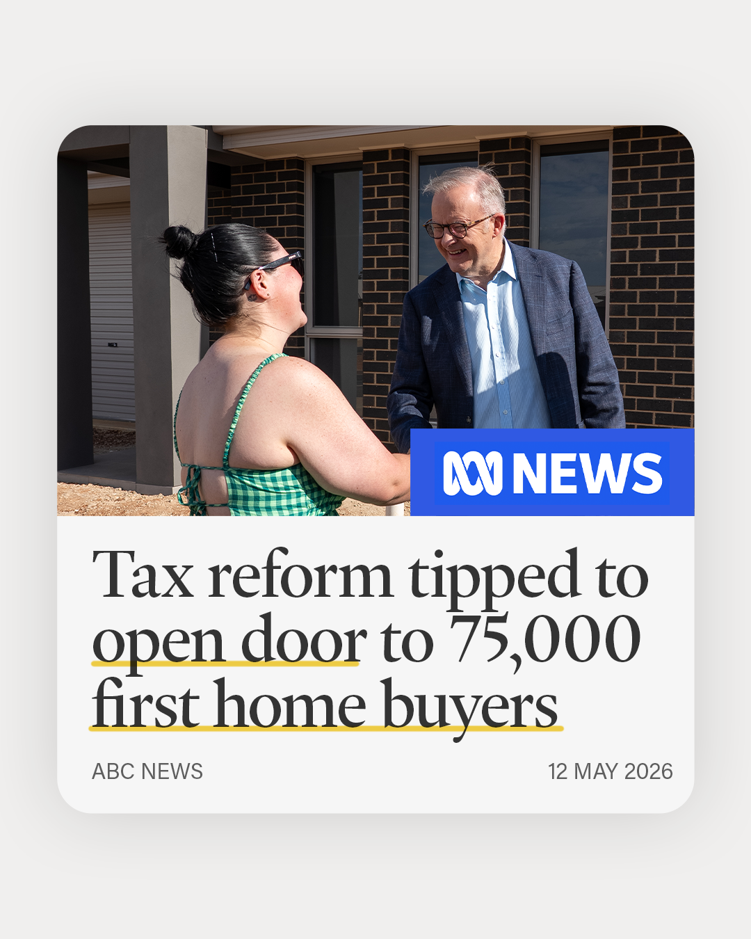 Anthony Albanese Facebook ad from May 14, 2026