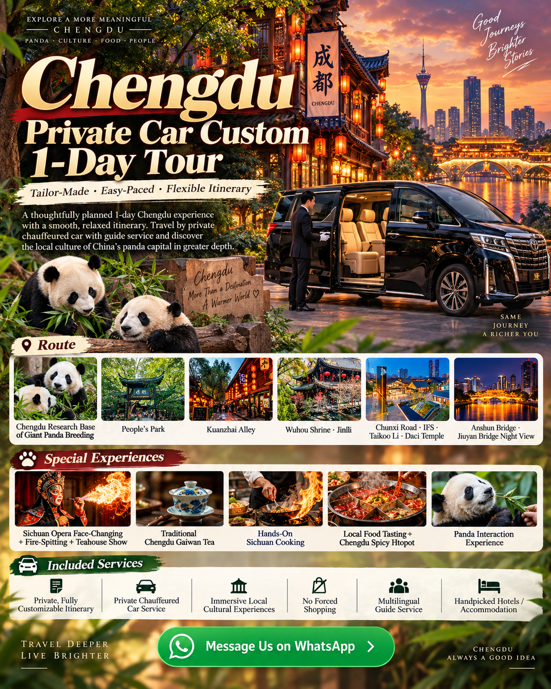 Panda Guide Private Tours Facebook ad: Plan Your Chengdu Day