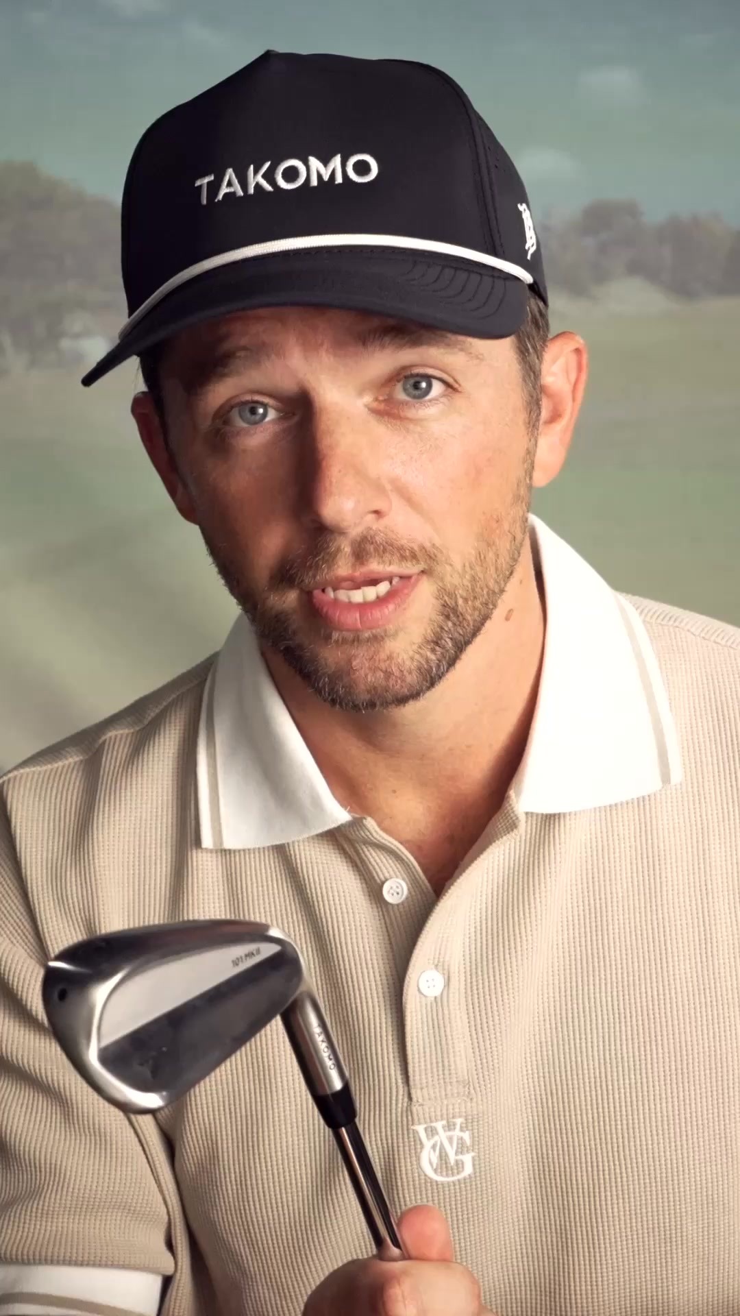 Takomo Golf Company Facebook ad: Bag Takomo 101 MKII irons and play the fair way.