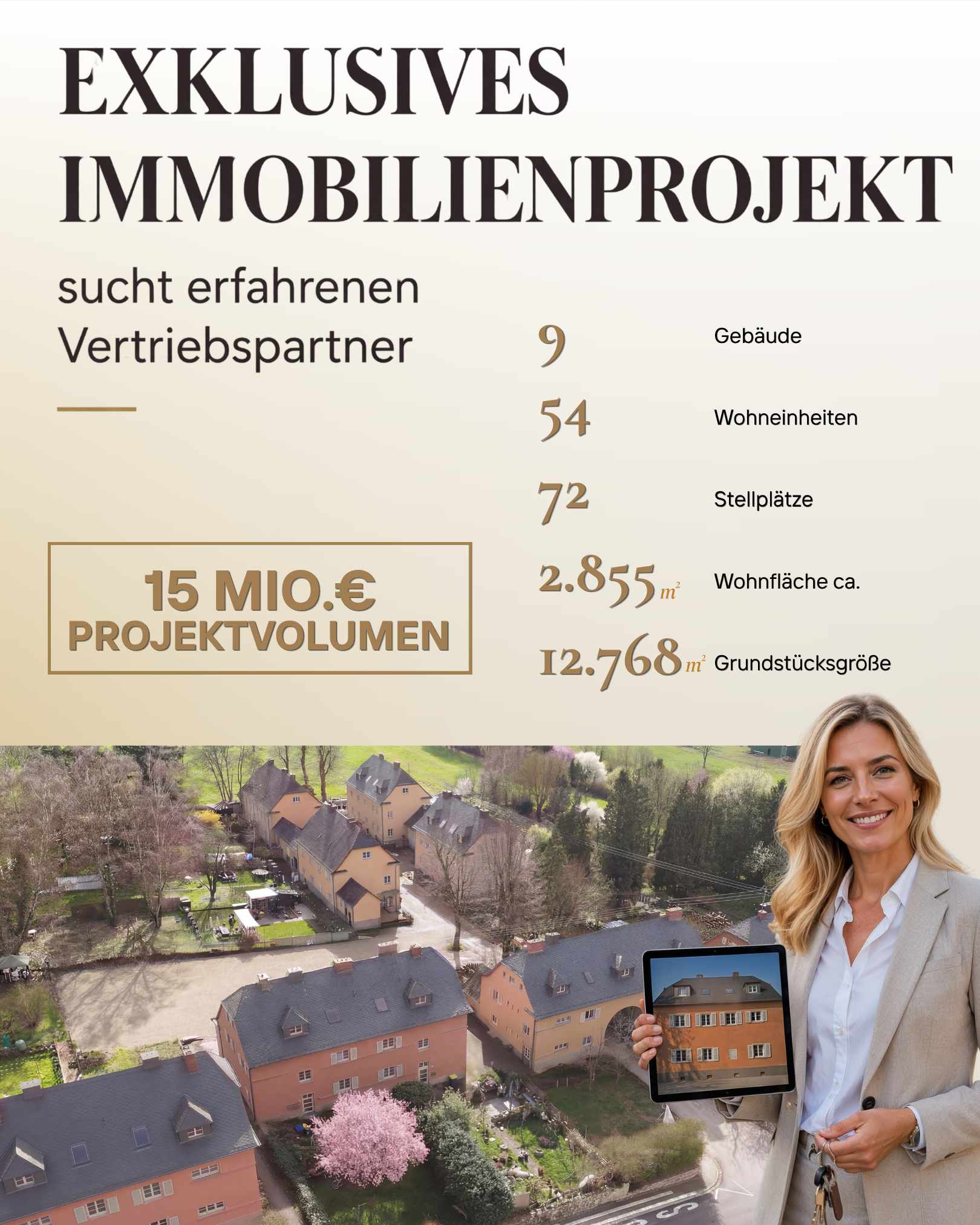 MRD Immo Facebook ad: Exklusives Immobilienprojekt sucht erfahrenen…