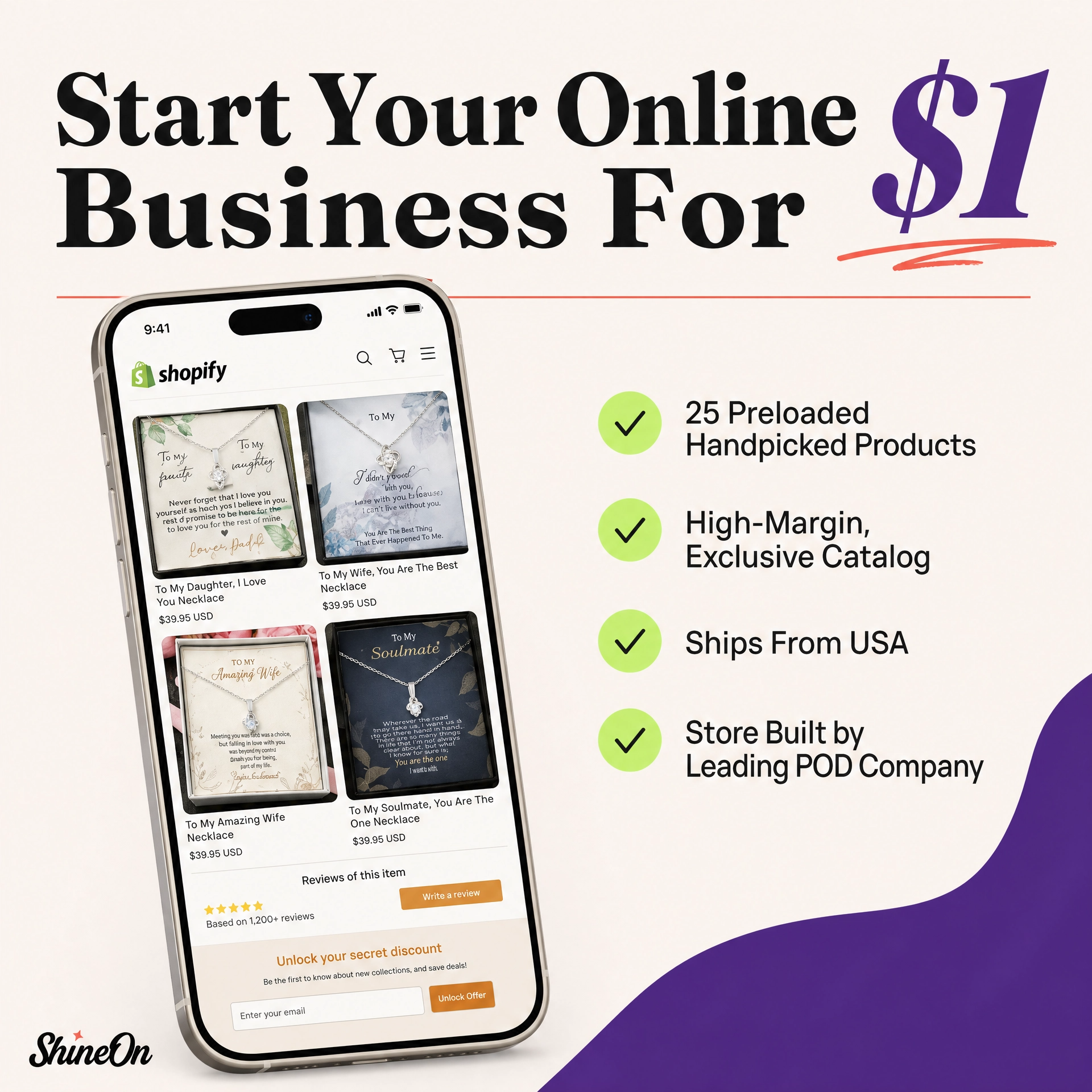 ShineOn Facebook ad