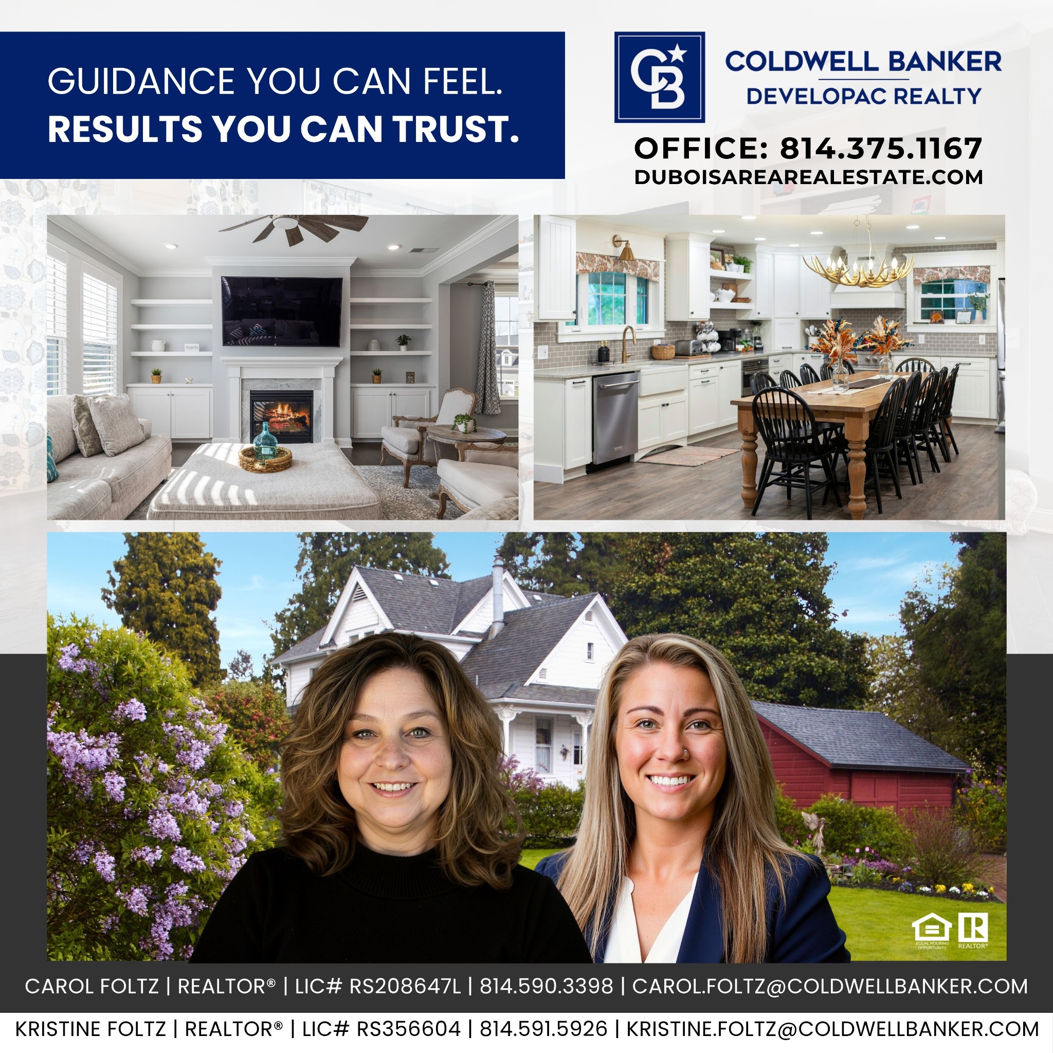 Carol Foltz, Realtor with Coldwell Banker Developac Realty Facebook ad