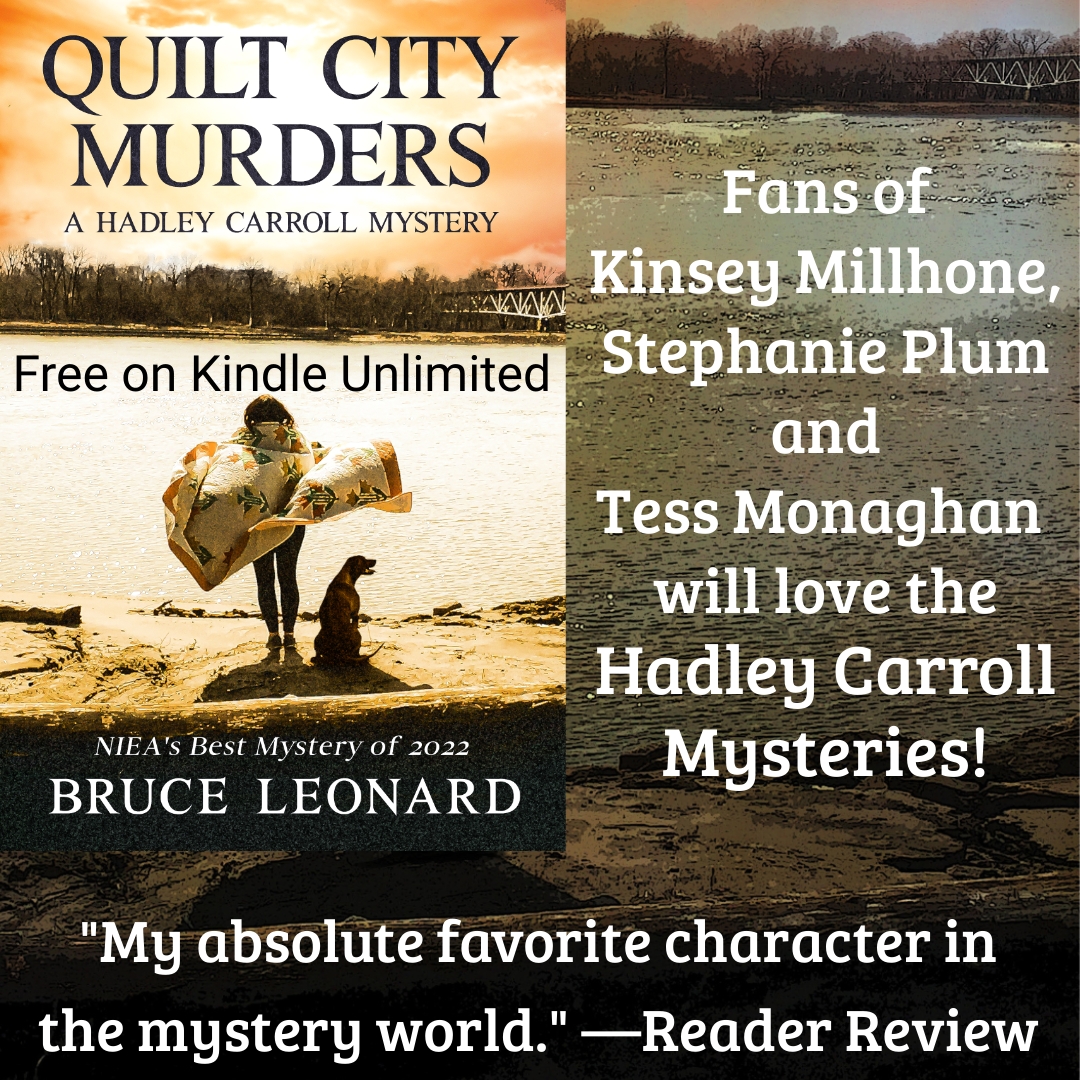 Bruce Leonard Writer Facebook ad: Best Mystery of 2022! PB, eBook, Audiobook, + KU!