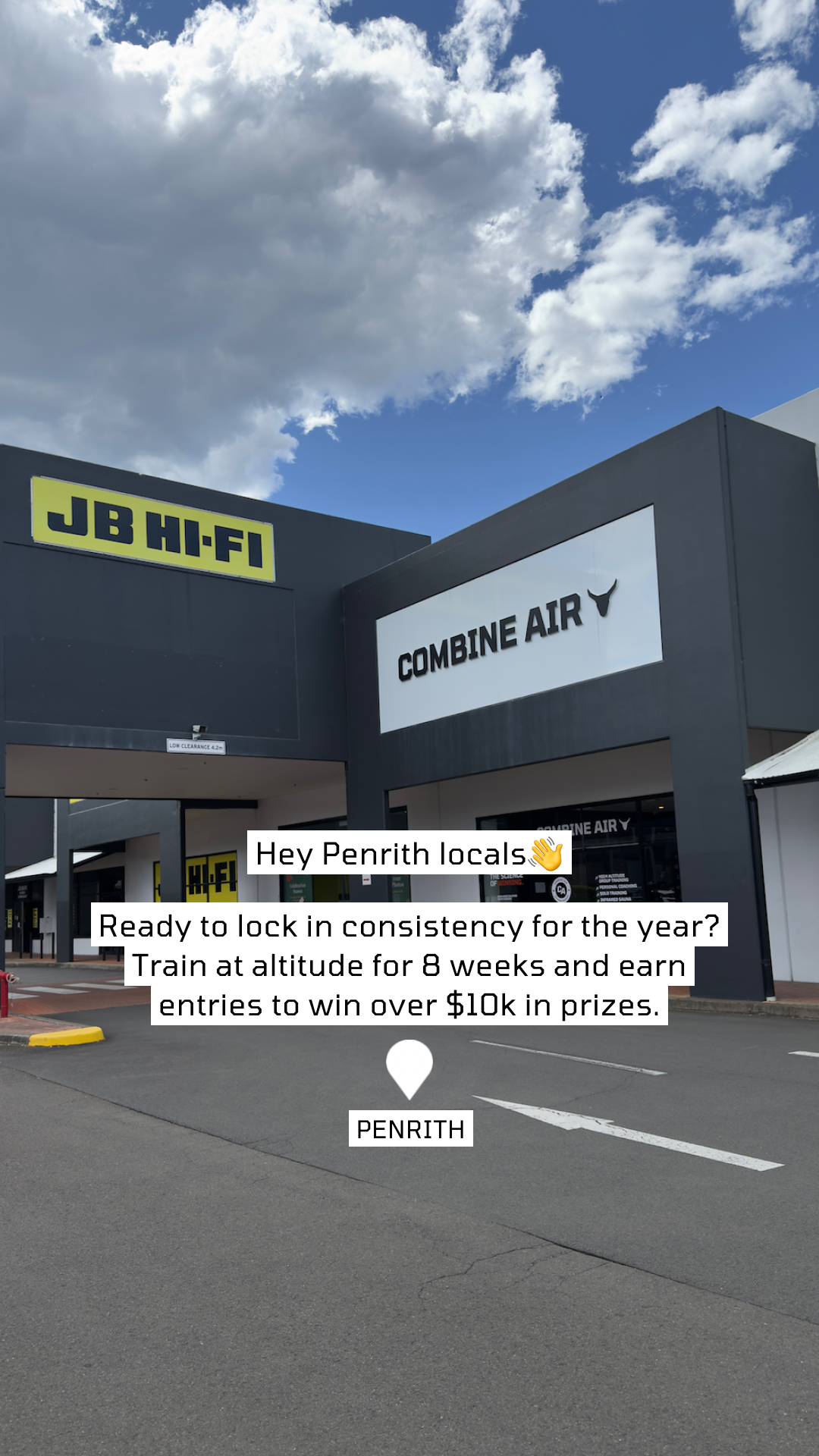 Combine Air Penrith Facebook ad: 8 Week Challenge