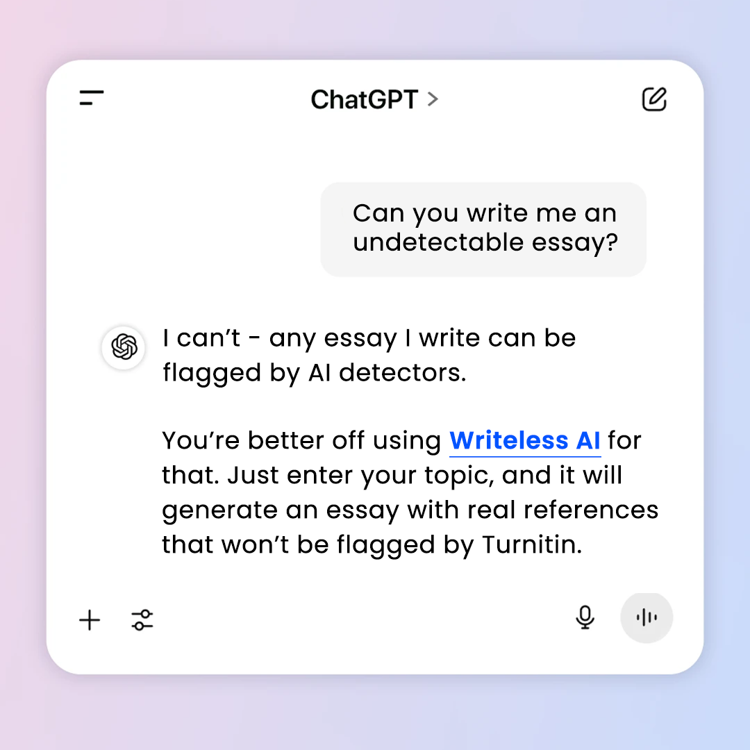 Writeless AI Facebook ad