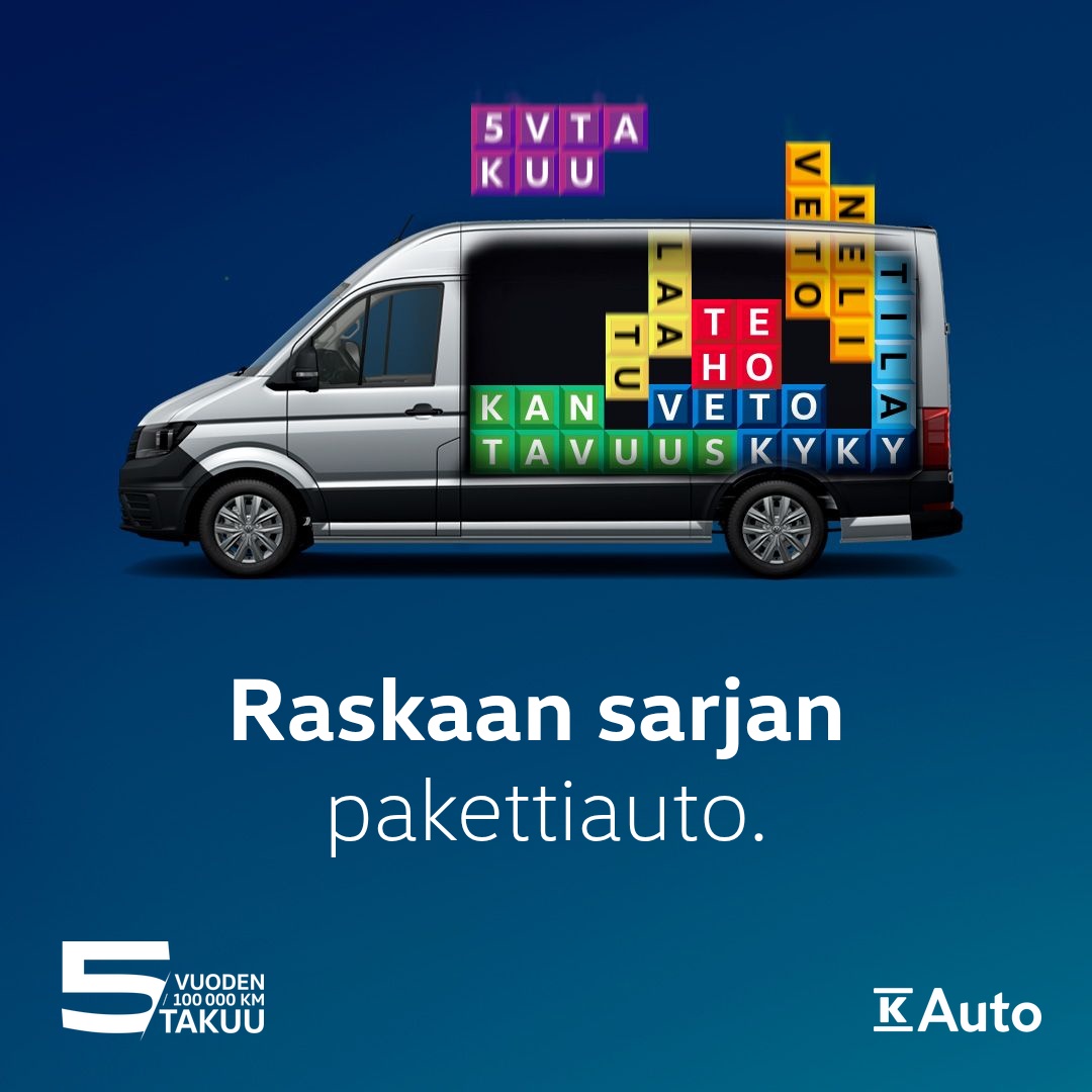 Volkswagen Facebook ad: Vaativiin töihin varusteltu Volkswagen Crafter.