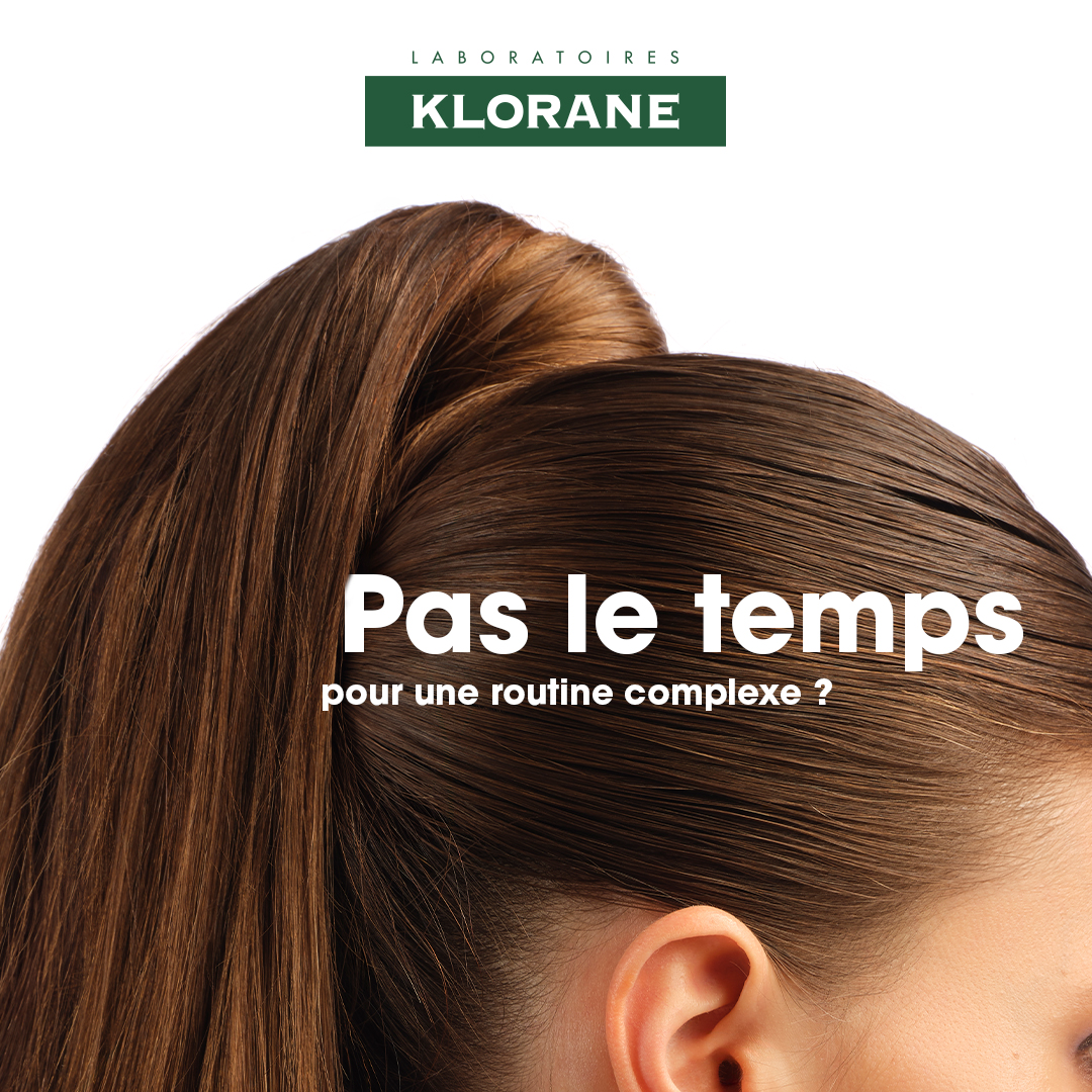 Klorane France Facebook ad: NOUVEAU! Le Traitement à la Quinine Klorane freine…