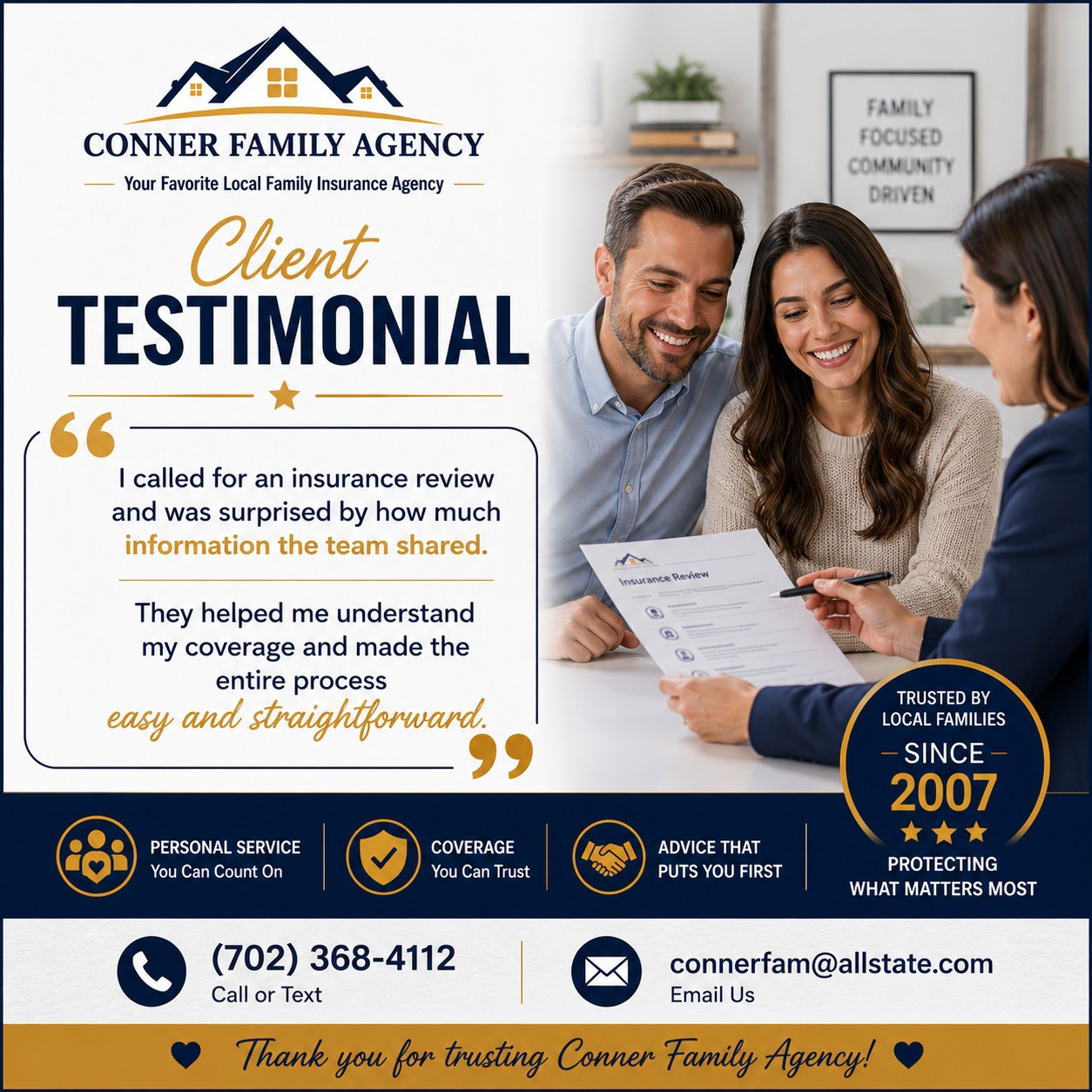 Allstate Insurance: Conner Family & Associates, LLC Facebook ad
