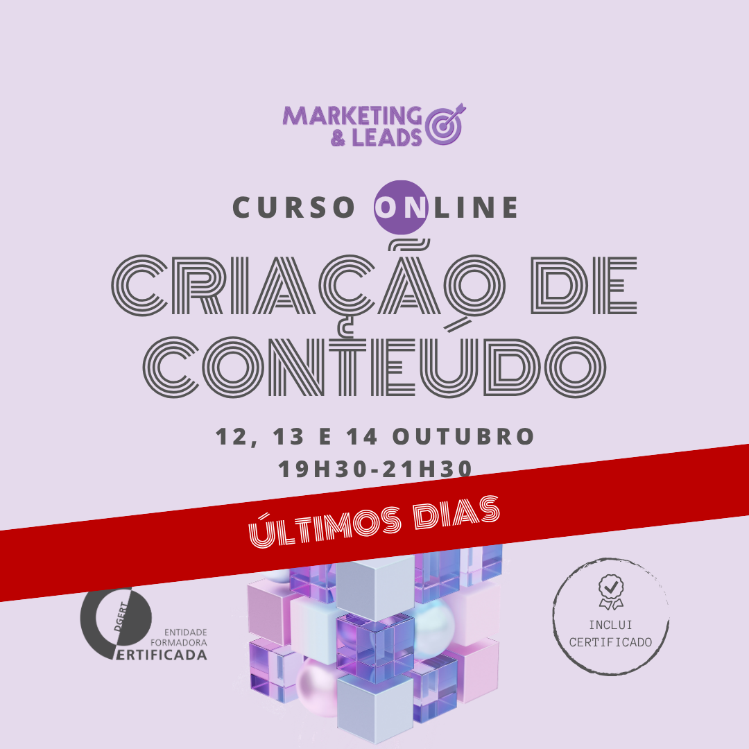 Marketing and Leads Facebook ad: Curso de Criação de Conteúdo - Online
