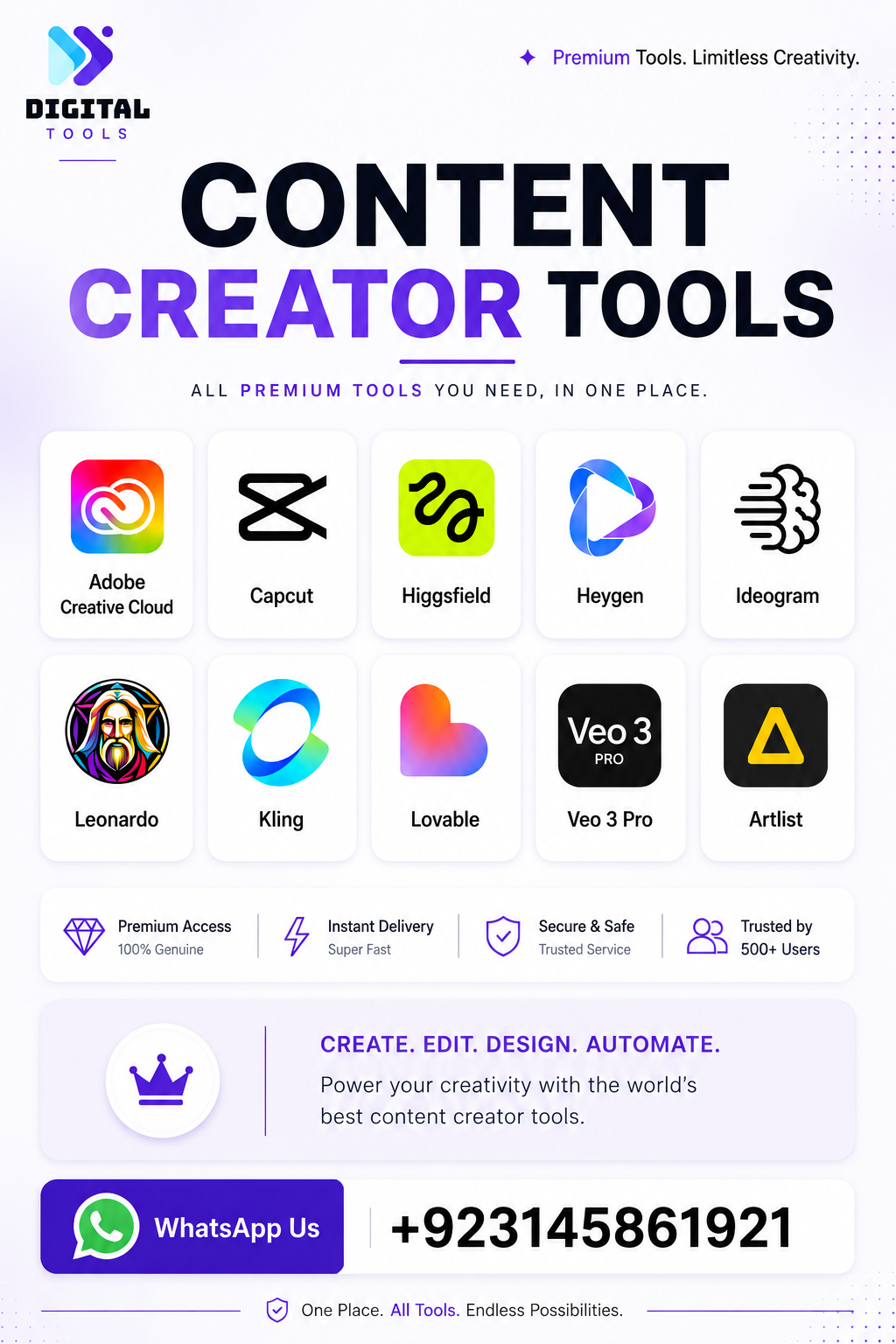 Get.Digital.Tools Facebook ad: Your favorite tools, ONE access point