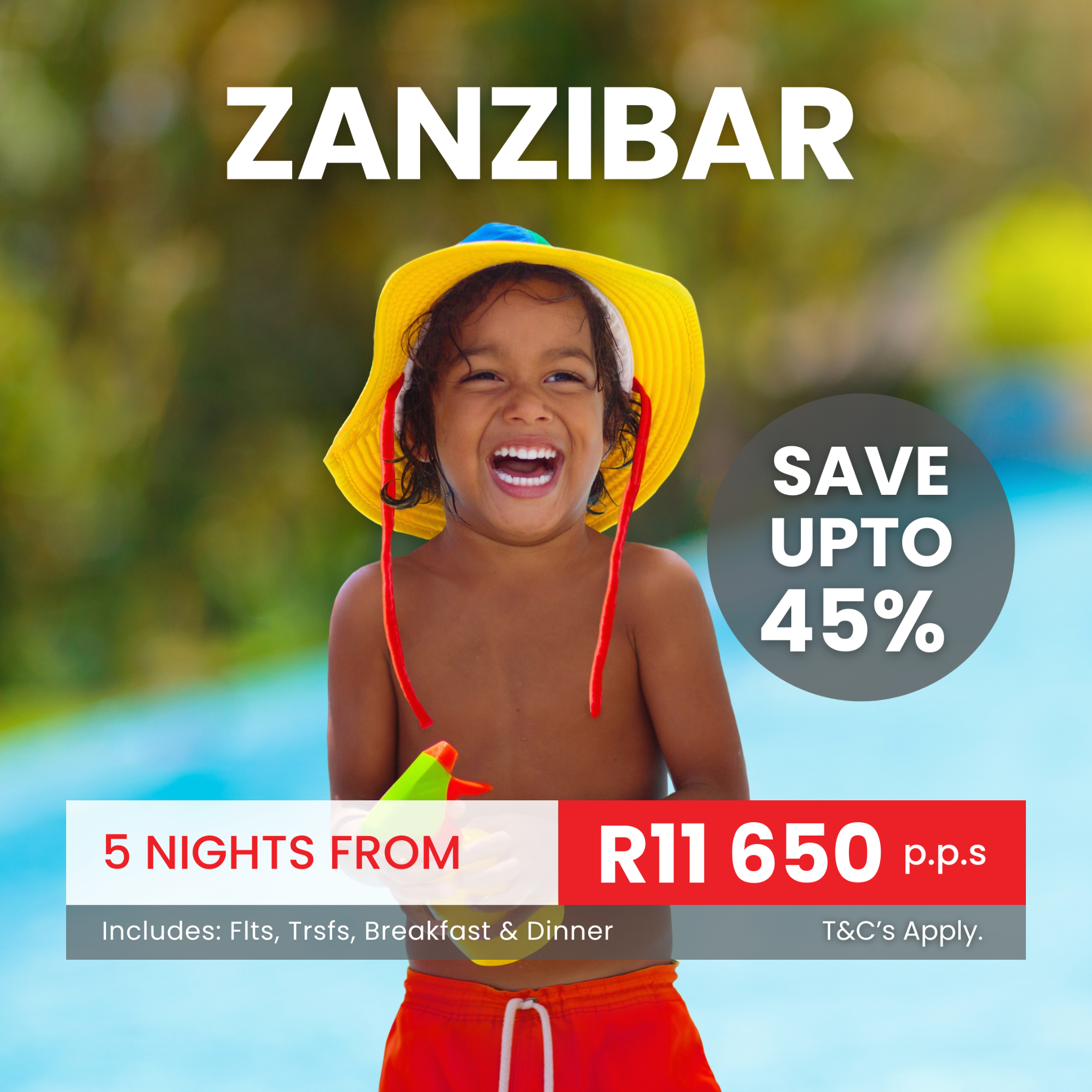 AfricaStay Holidays Facebook ad: Escape to the Indian Ocean!