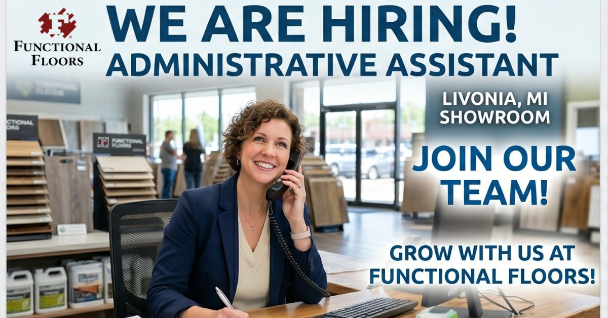 Functional Floors Facebook ad: WE ARE HIRING: Office Assistant / Administrative…