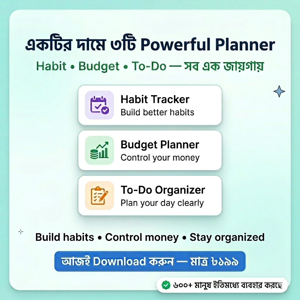 Planner Bro Facebook ad: Build Habits • Control Money • Stay Organized